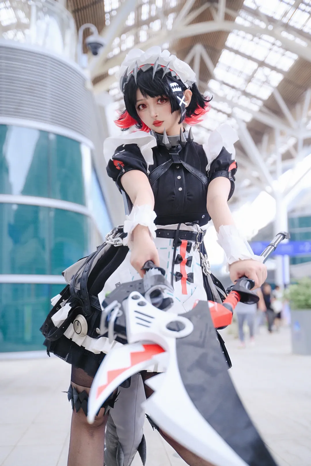 絕區零, 女僕裝, 艾蓮喬cos, 鯊魚妹, 黑絲cosplay