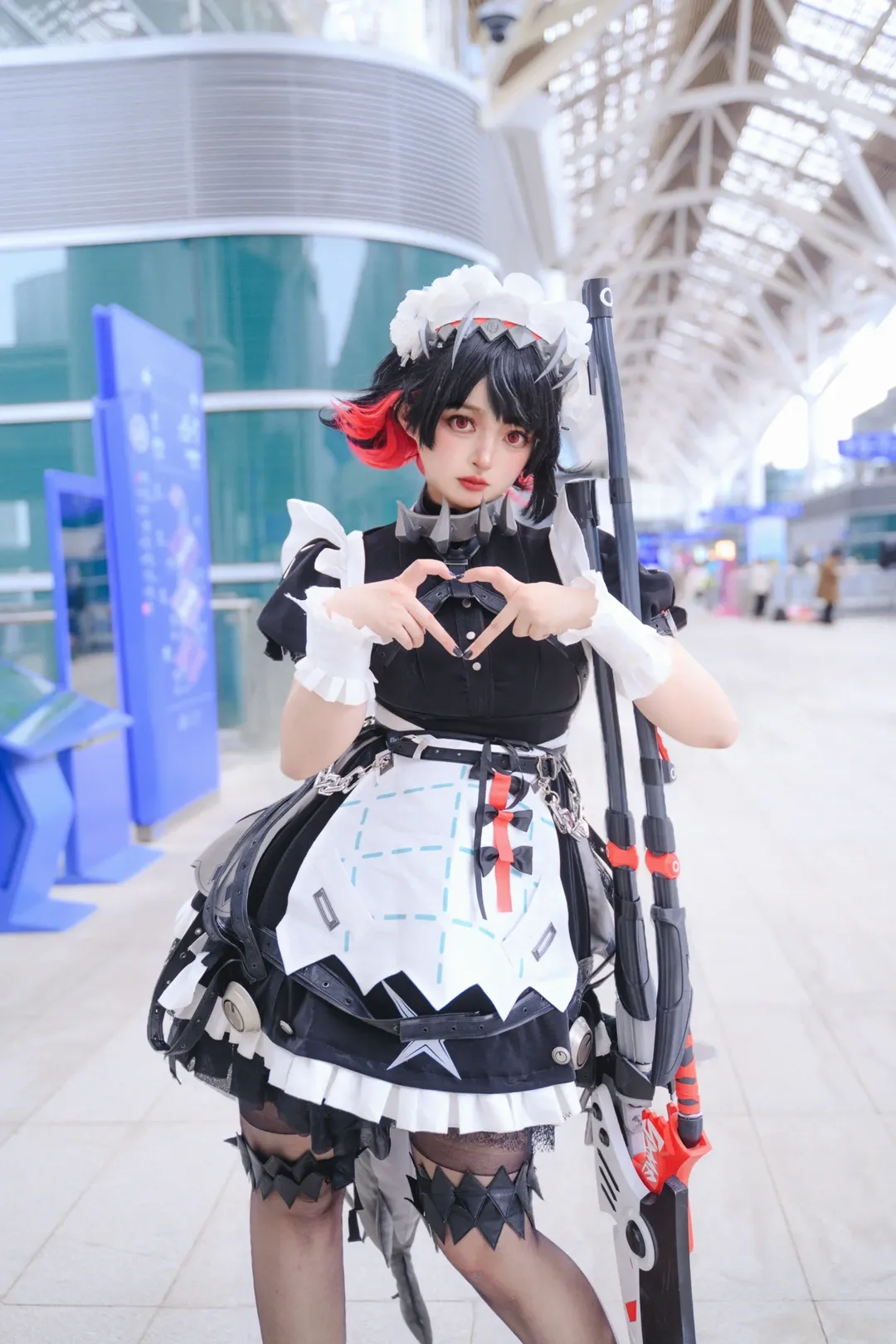 绝区零, 女仆装, 艾莲乔cos, 鲨鱼妹, 黑丝cosplay - 第7张