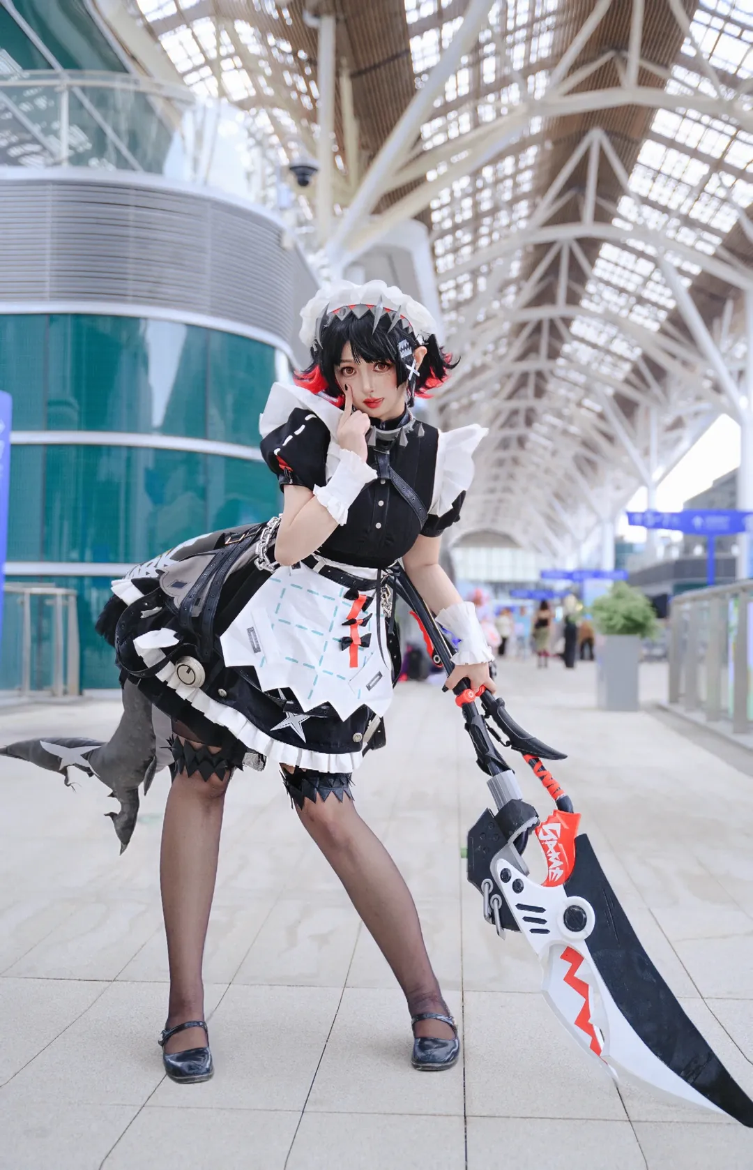 绝区零, 女仆装, 艾莲乔cos, 鲨鱼妹, 黑丝cosplay - 第8张