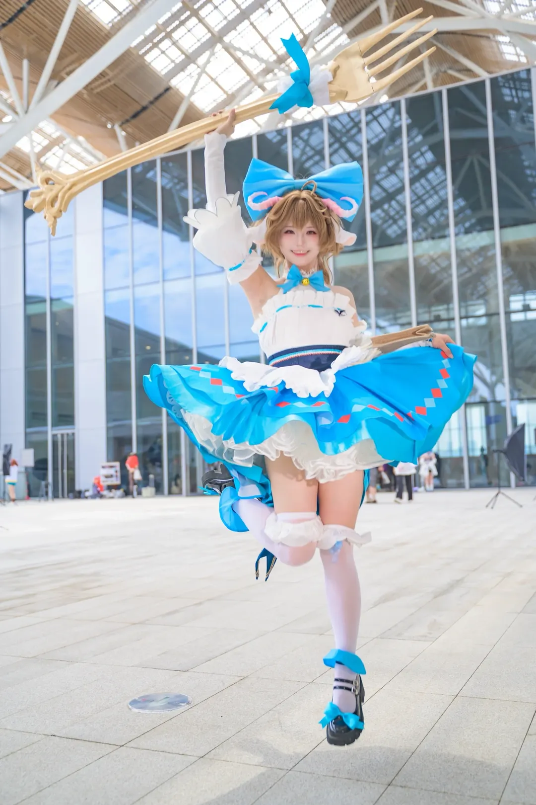 漫展返图, 二次元cosplay, 明日方舟, 艾雅法拉cos, 白丝cos - 第4张