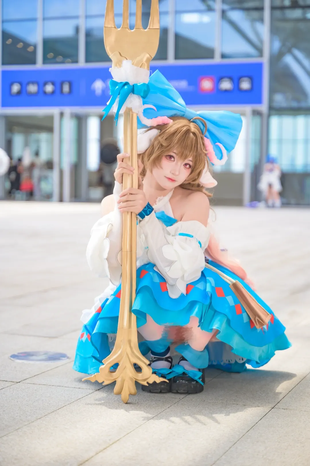 漫展返图, 二次元cosplay, 明日方舟, 艾雅法拉cos, 白丝cos - 第5张