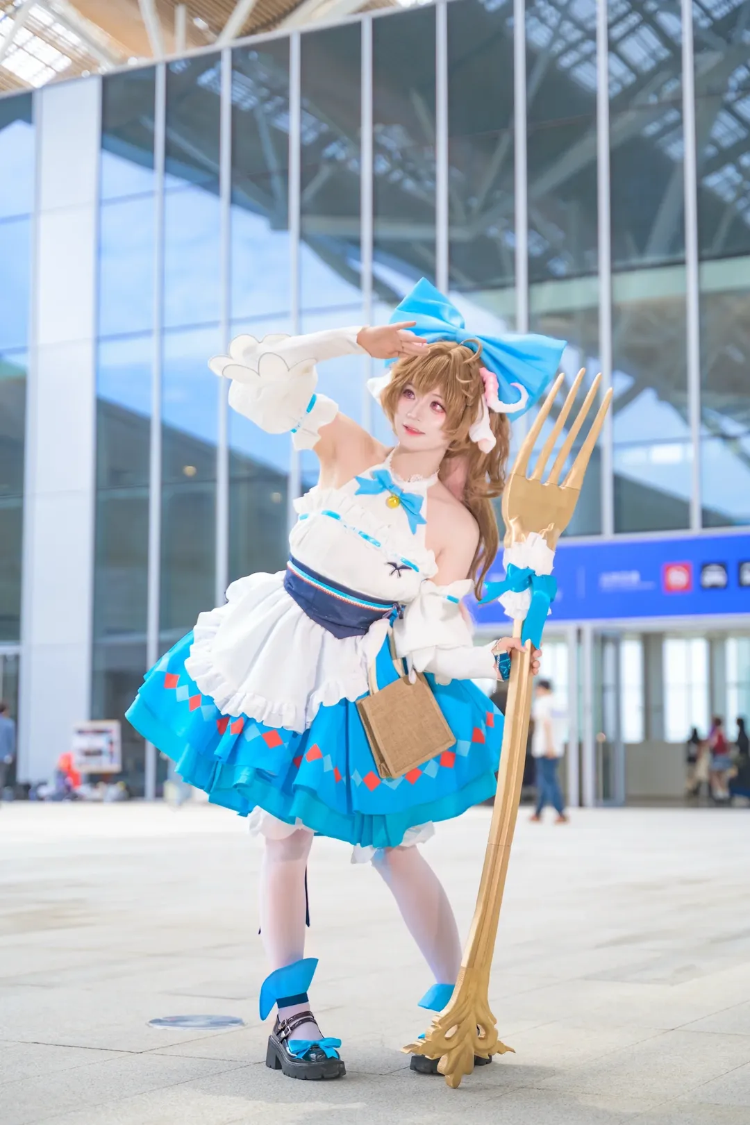 漫展返图, 二次元cosplay, 明日方舟, 艾雅法拉cos, 白丝cos - 第8张