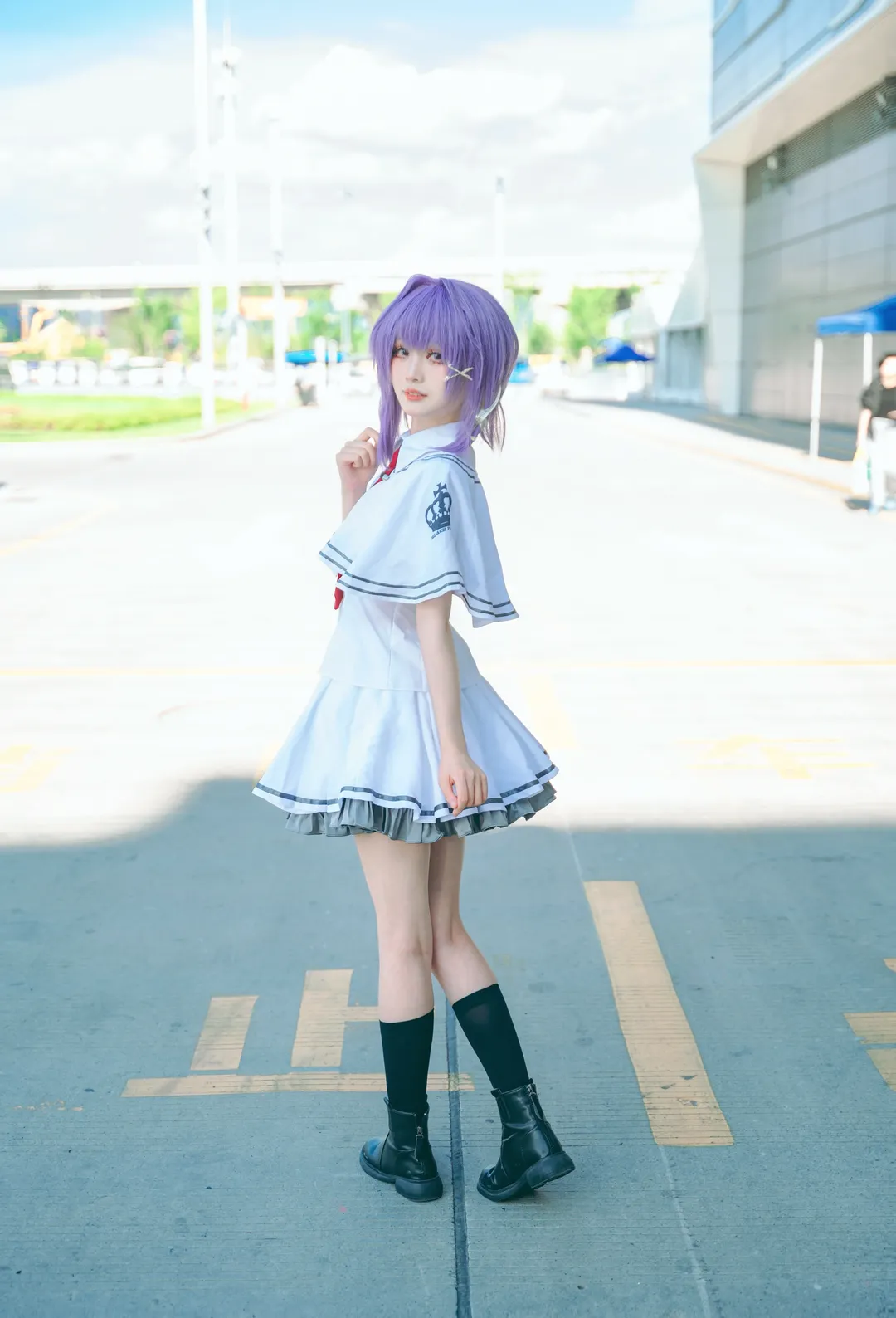 漫展场照, 白丝, 蔚蓝档案cosplay, bilibiliworld, 二周年 - 第15张