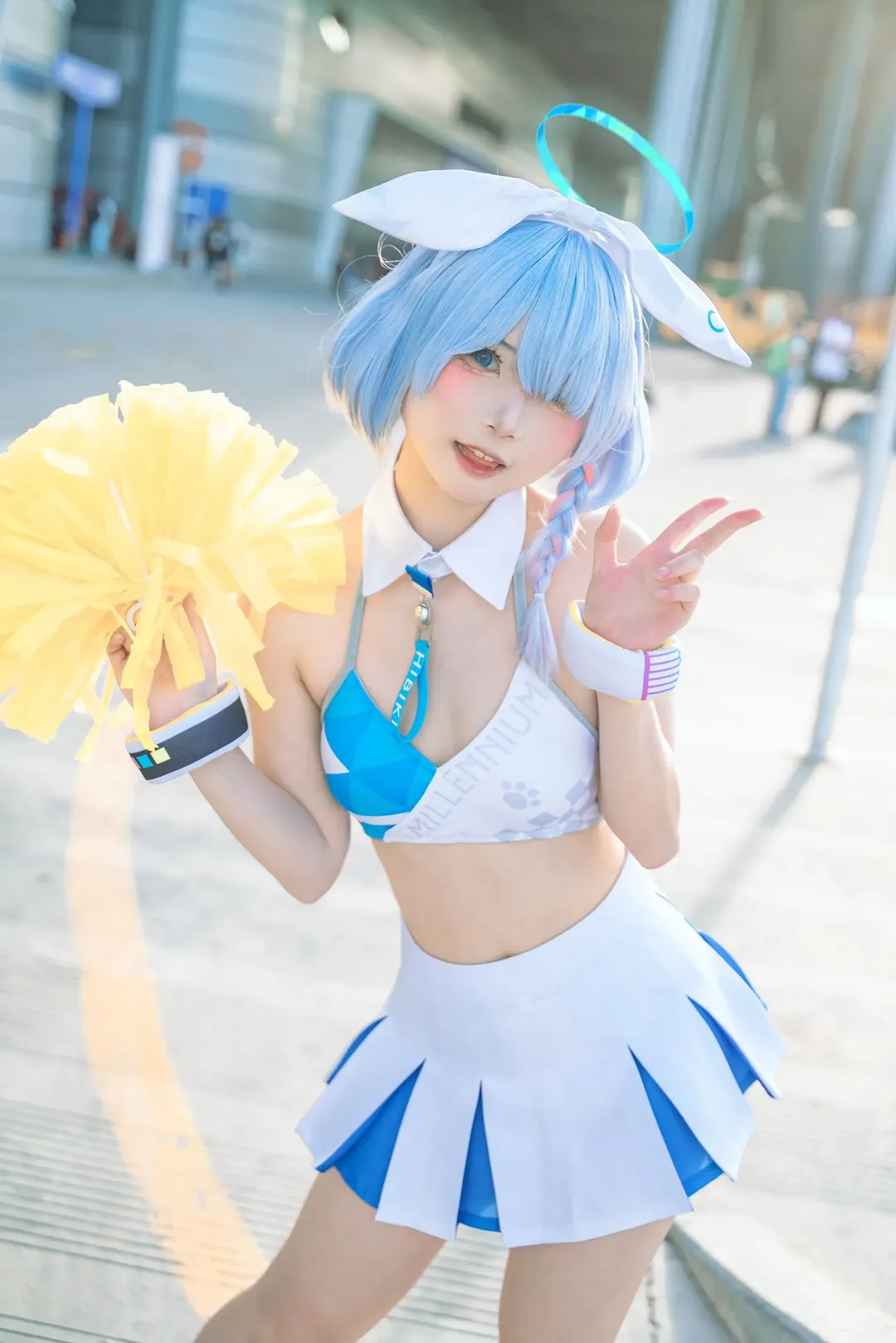 漫展场照, 白丝, 蔚蓝档案cosplay, bilibiliworld, 二周年 - 第4张