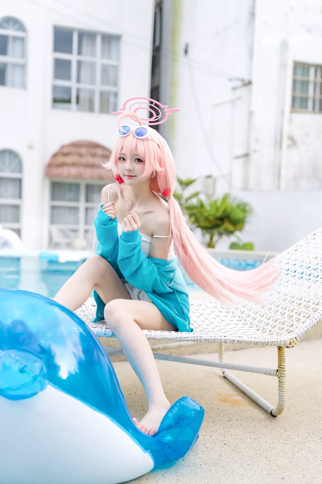 cosplay, 蔚蓝档案, 小鸟游星野cos, 夏日写真, 泳装户外 - 第3张