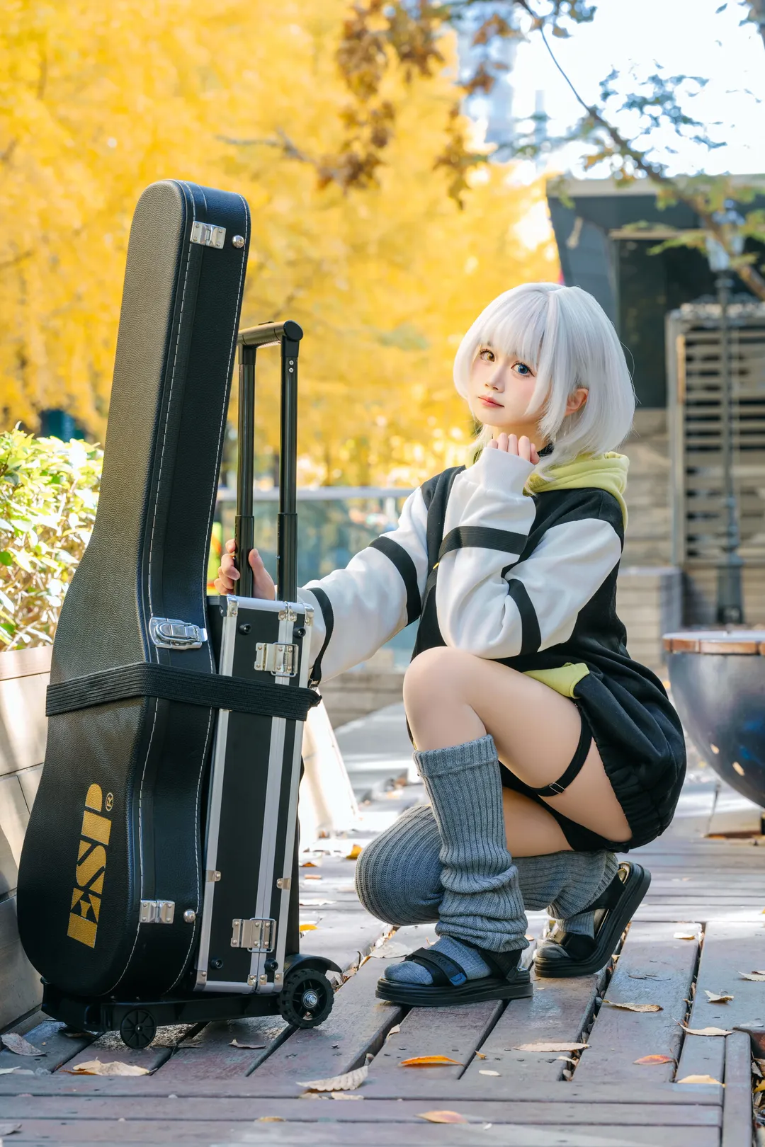 cosplay, 要乐奈cos, BanG Dream! It's MyGO!!!!!, 堆堆袜穿搭, 银杏人像 - 第2张