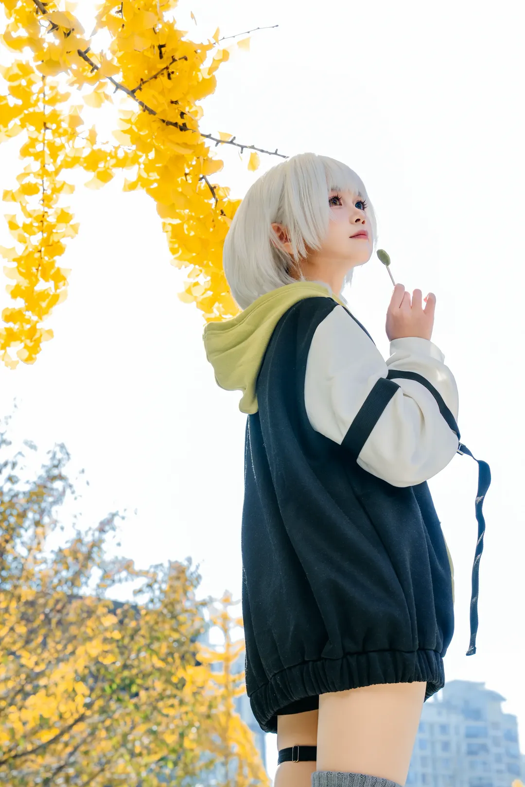 cosplay, 要乐奈cos, BanG Dream! It's MyGO!!!!!, 堆堆袜穿搭, 银杏人像 - 第4张