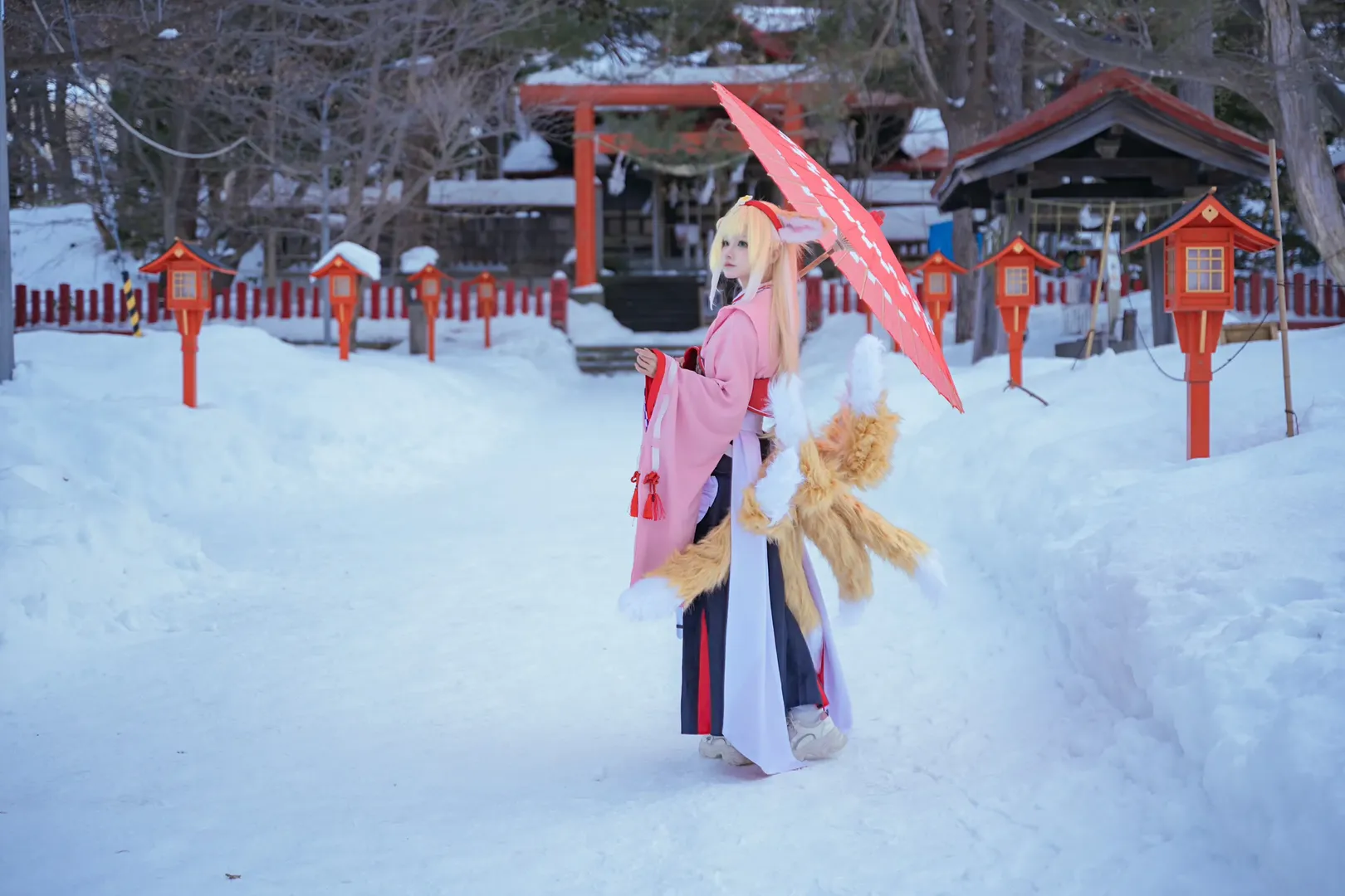 和风, 明日方舟, 雪景, 神社, 铃兰cos - 第11张