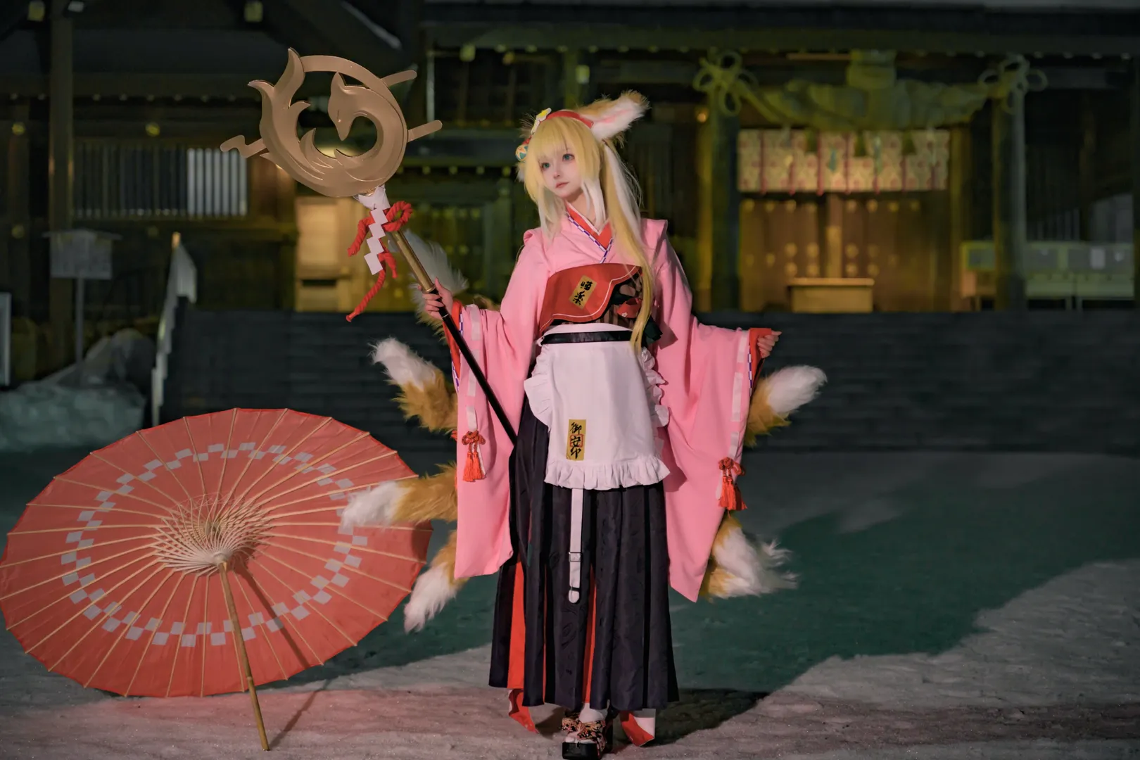 和风, 明日方舟, 雪景, 神社, 铃兰cos - 第5张