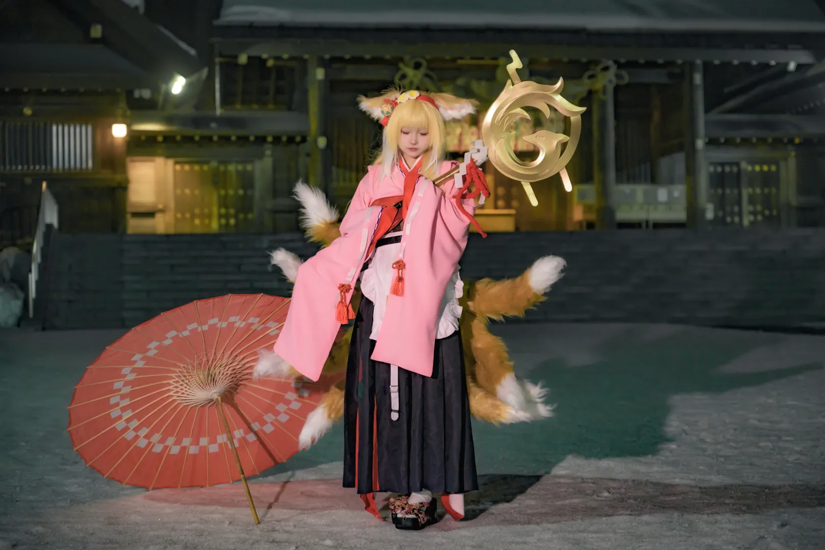 和风, 明日方舟, 雪景, 神社, 铃兰cos - 第7张