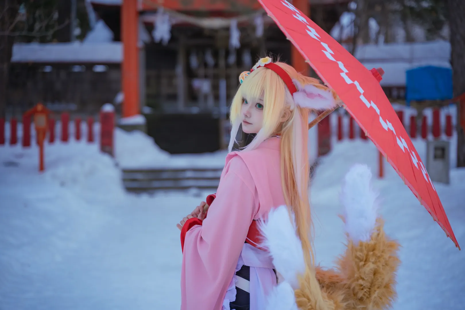 和风, 明日方舟, 雪景, 神社, 铃兰cos - 第8张