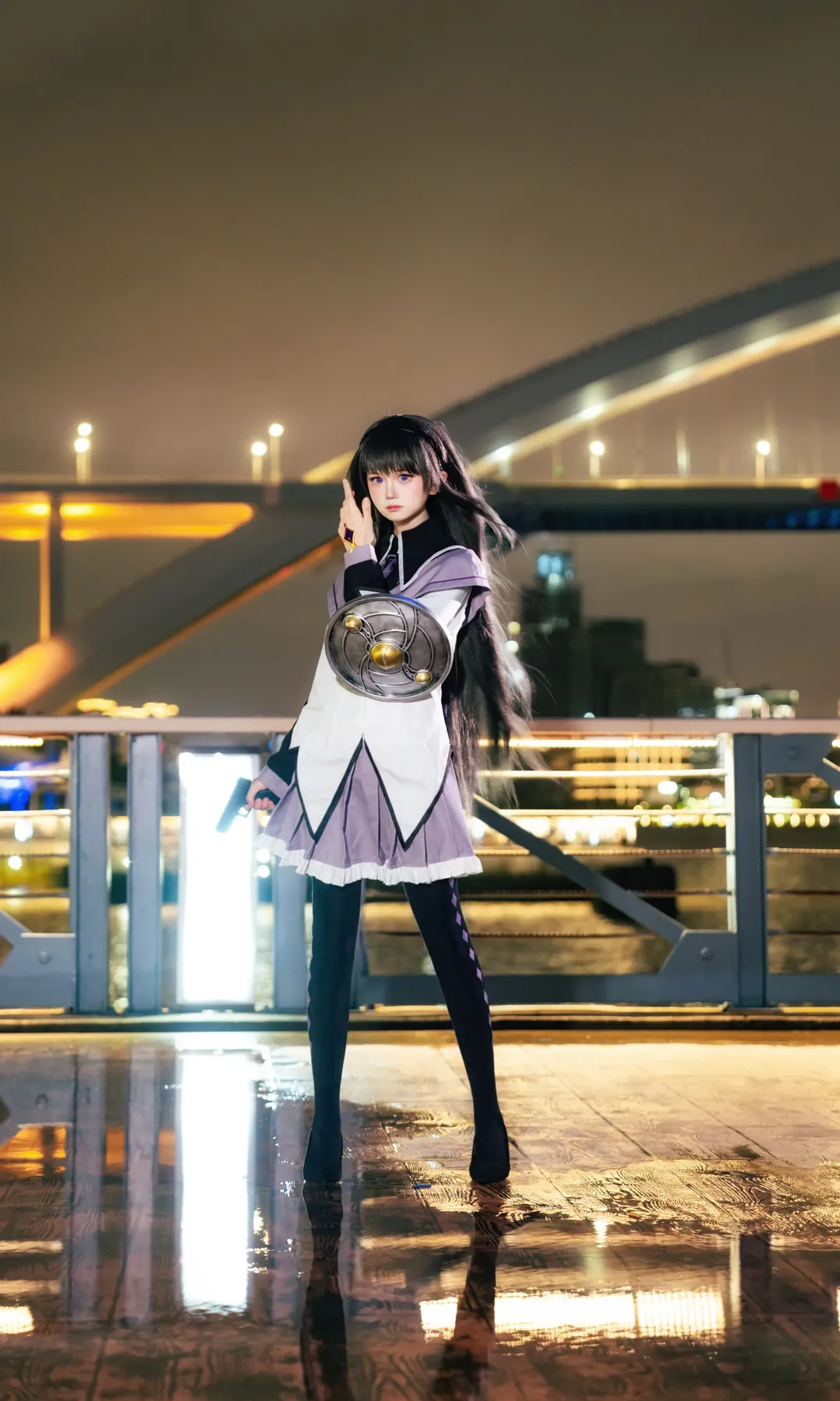 魔法少女小圆, 黑丝, 夜景摄影, 索尼A7M5, 晓美焰cos