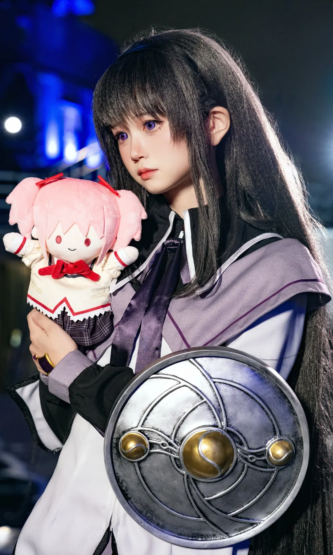 魔法少女小圆, 黑丝, 夜景摄影, 索尼A7M5, 晓美焰cos - 第3张
