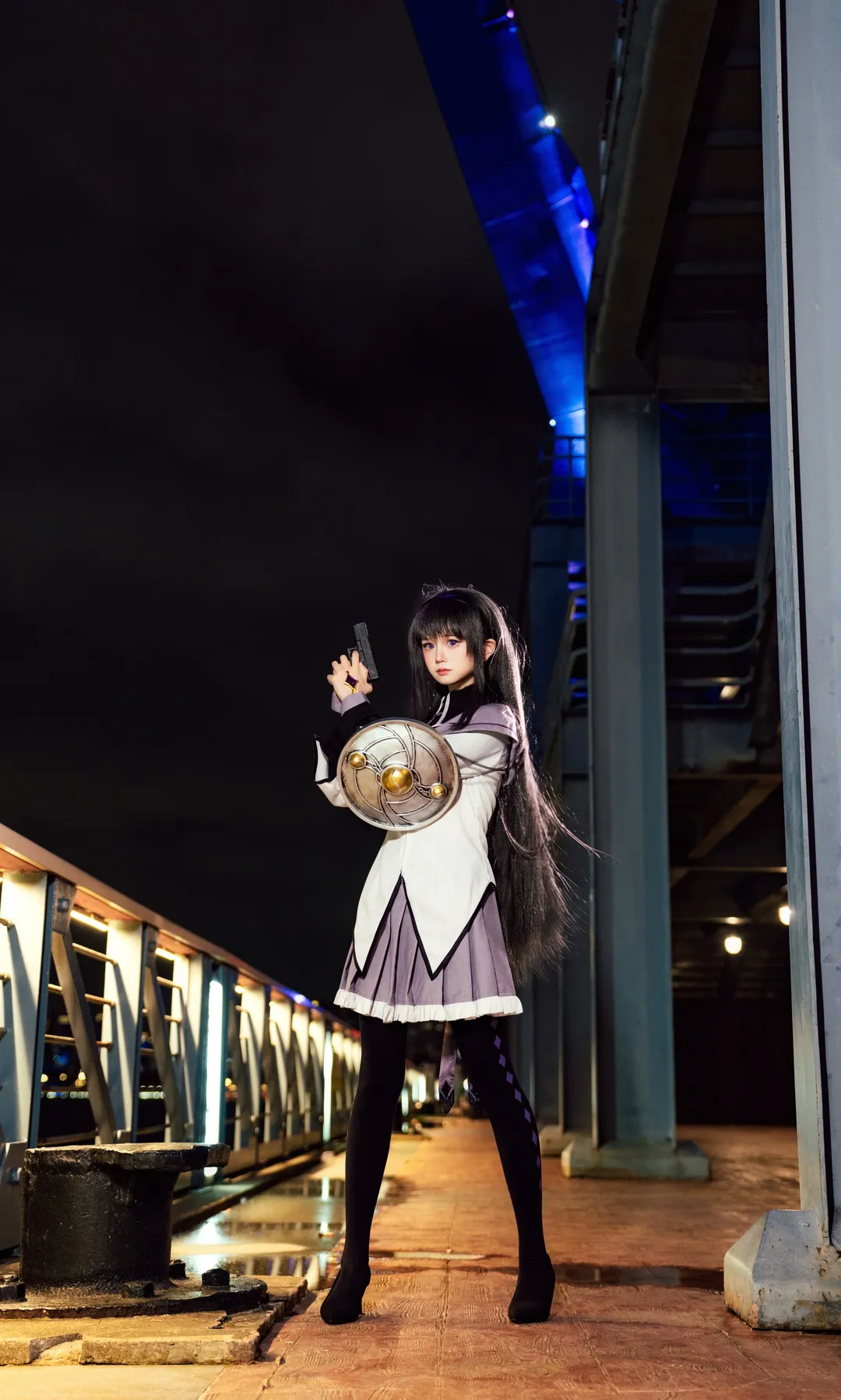 魔法少女小圆, 黑丝, 夜景摄影, 索尼A7M5, 晓美焰cos - 第4张