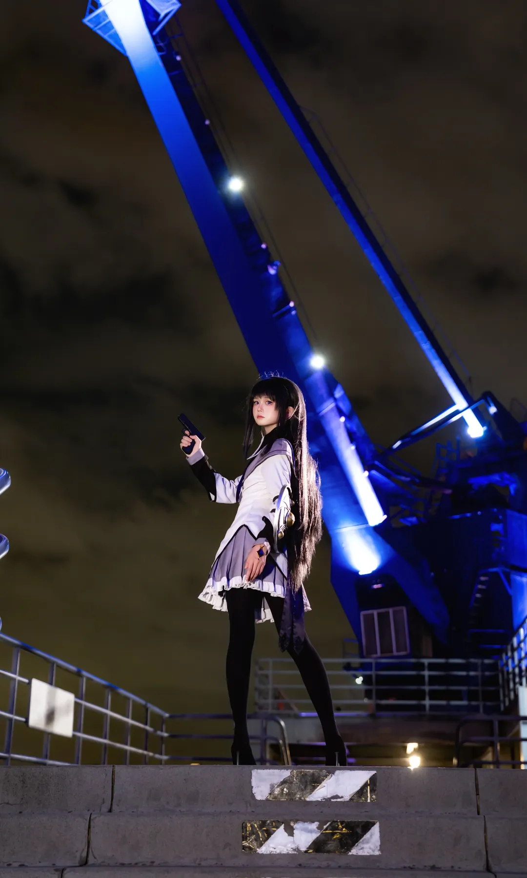 魔法少女小圆, 黑丝, 夜景摄影, 索尼A7M5, 晓美焰cos - 第5张