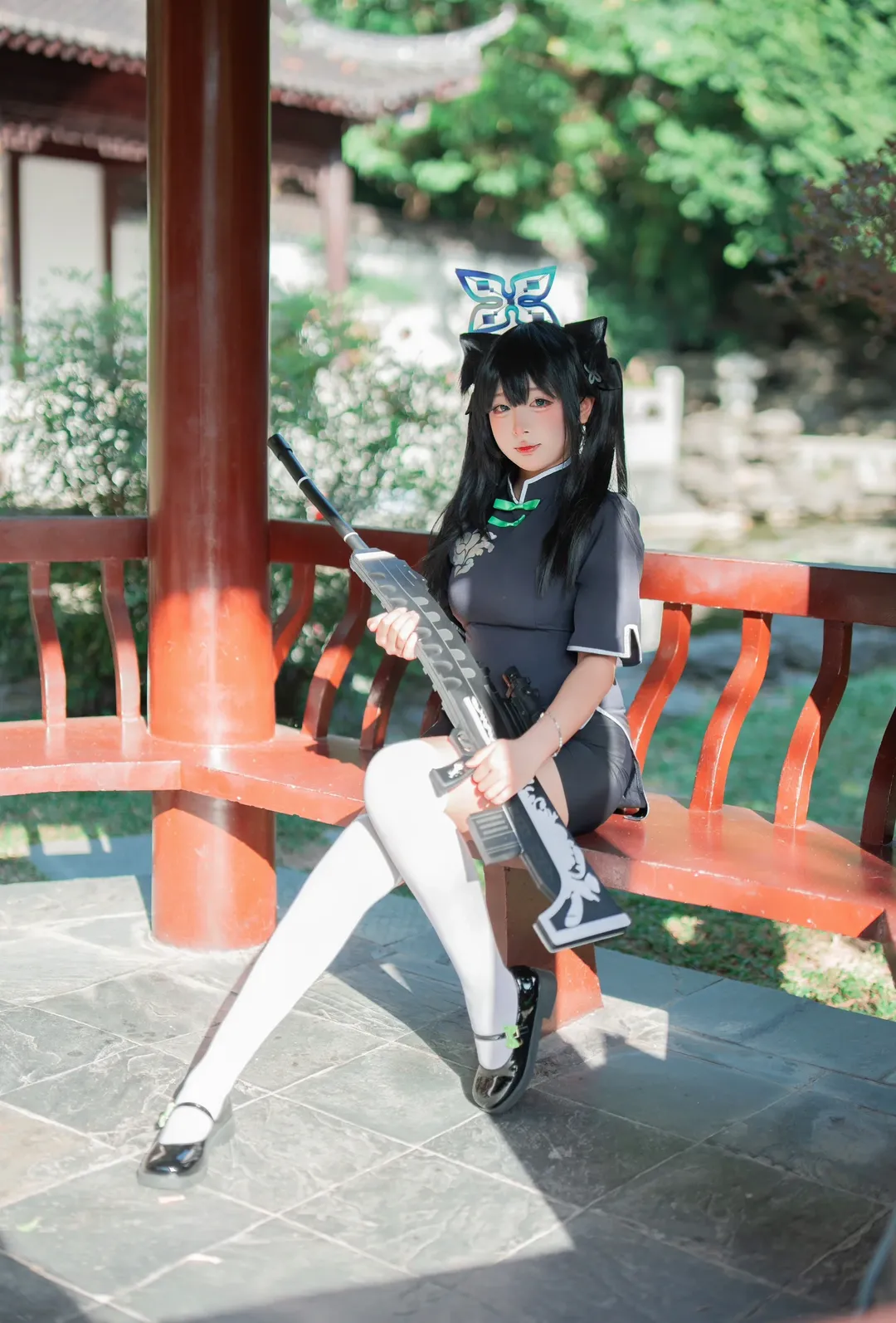蔚蓝档案, 户外摄影, 白丝cos, 春原瞬cos, 幼瞬cosplay