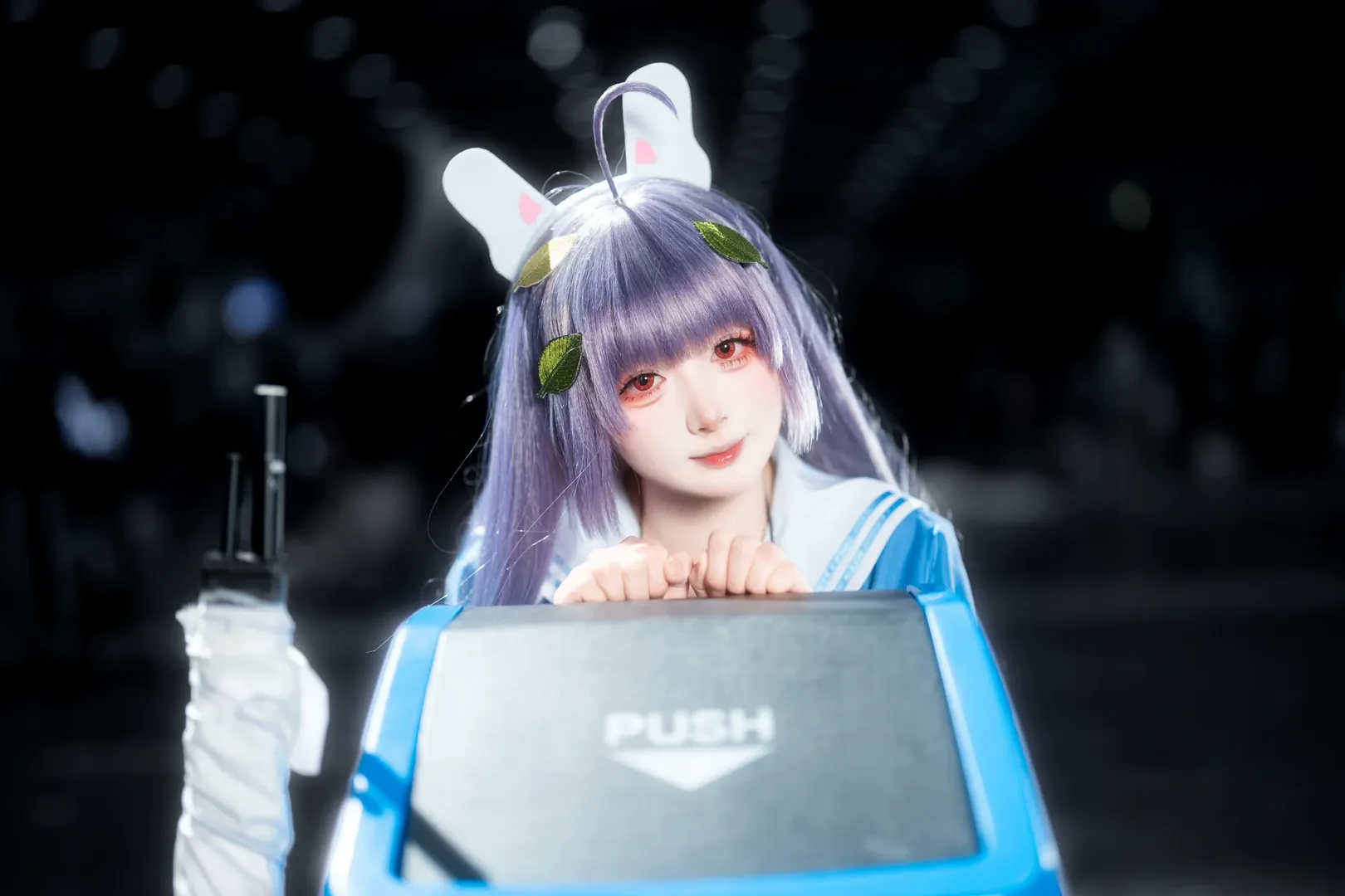 cosplay, 蔚蓝档案, 兔耳, 白丝, 霞沢美游cos - 第5张