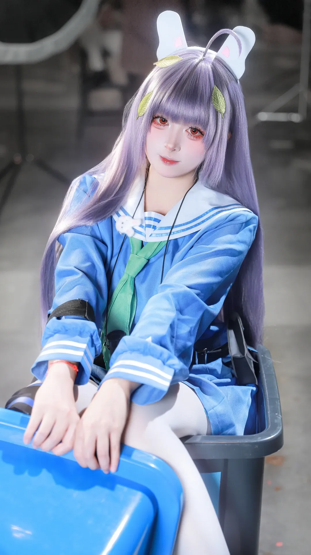 场照, 漫展返图, 碧蓝档案, 霞泽美游cos, 白丝cos - 第2张