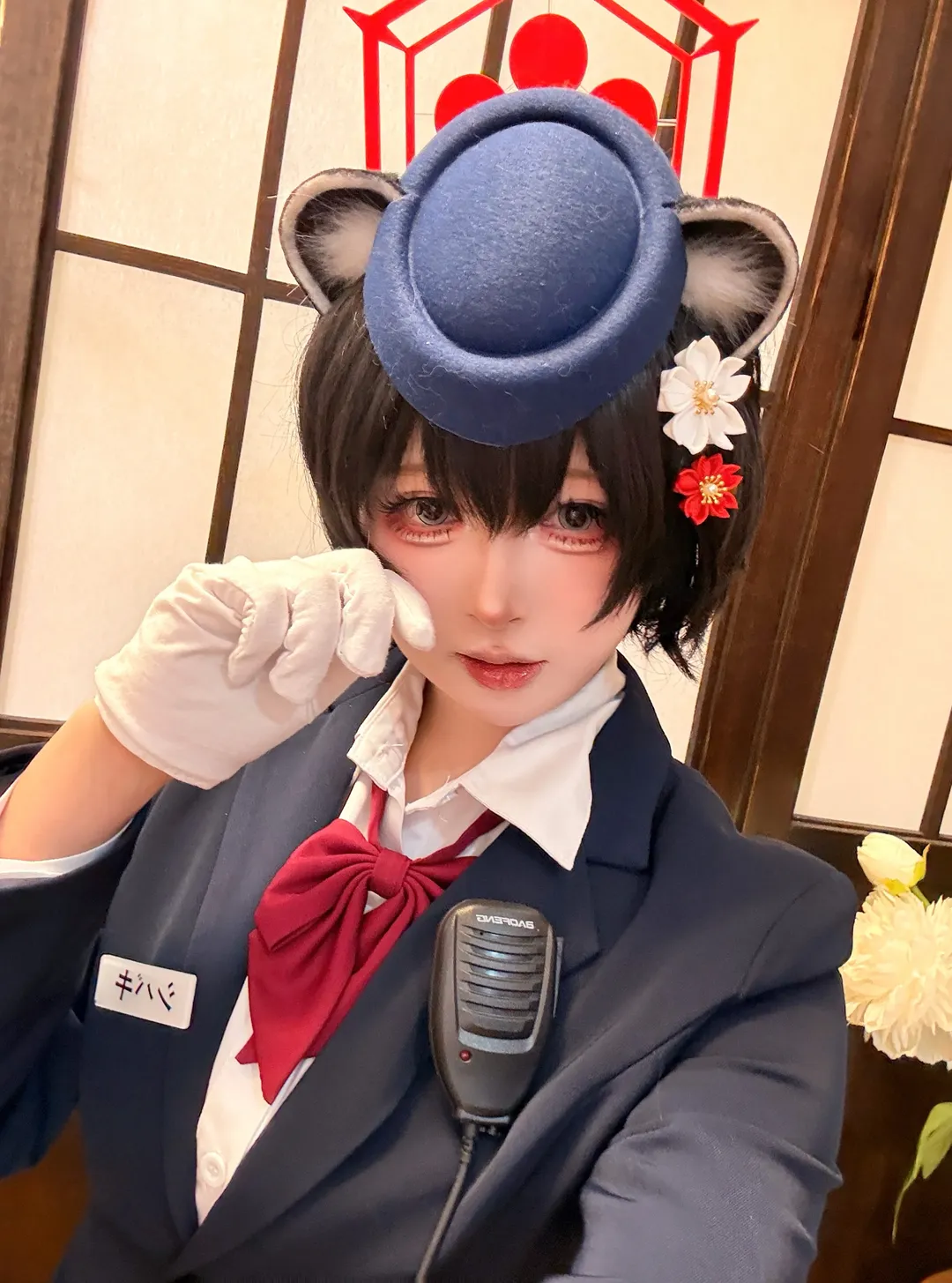 cosplay, 蔚蓝档案, 椿cos, 导游制服, 兽耳装