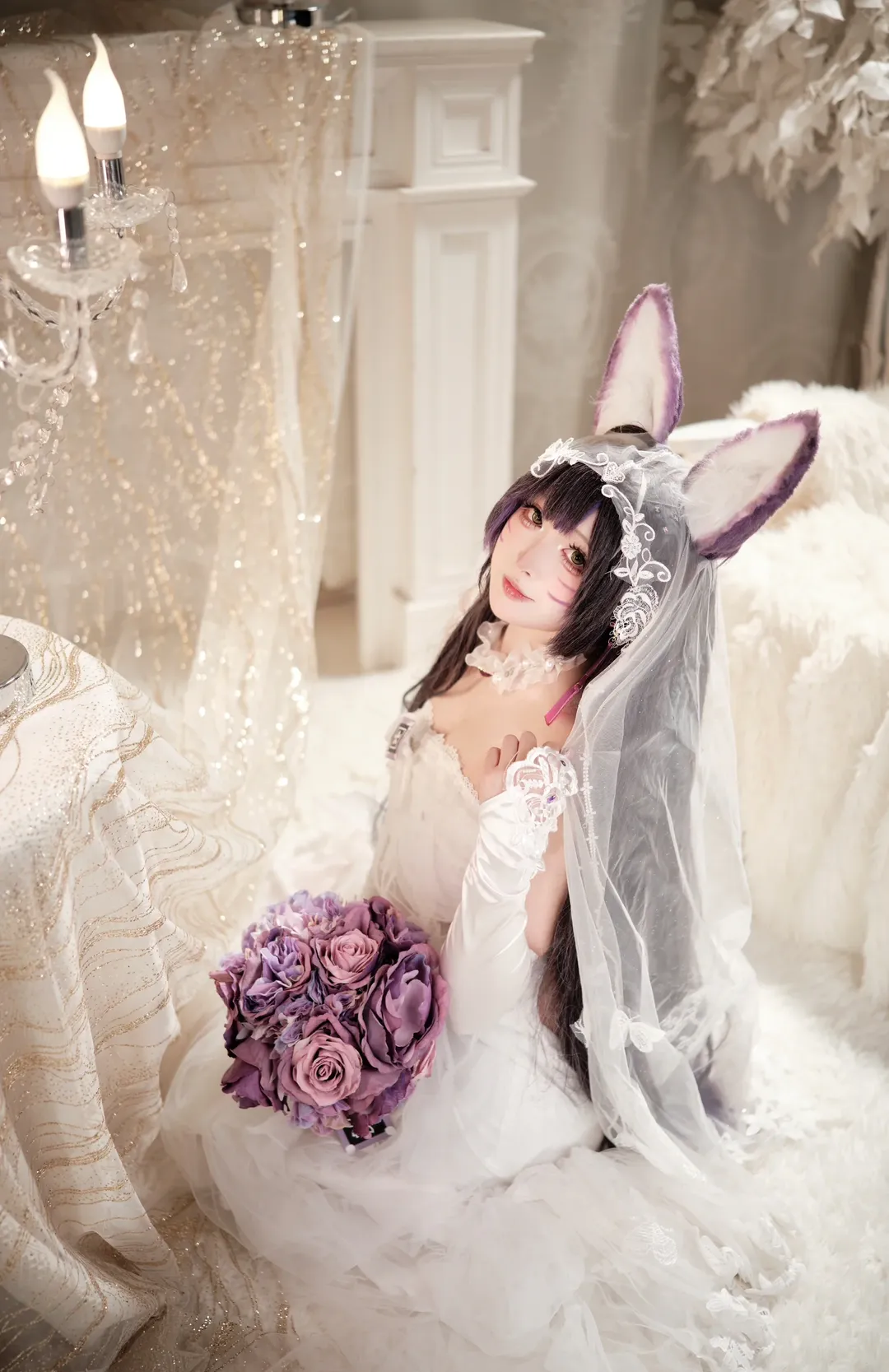 碧藍航線, 婚紗cos, 武藏cos, cosplay攝影, 兔耳cos