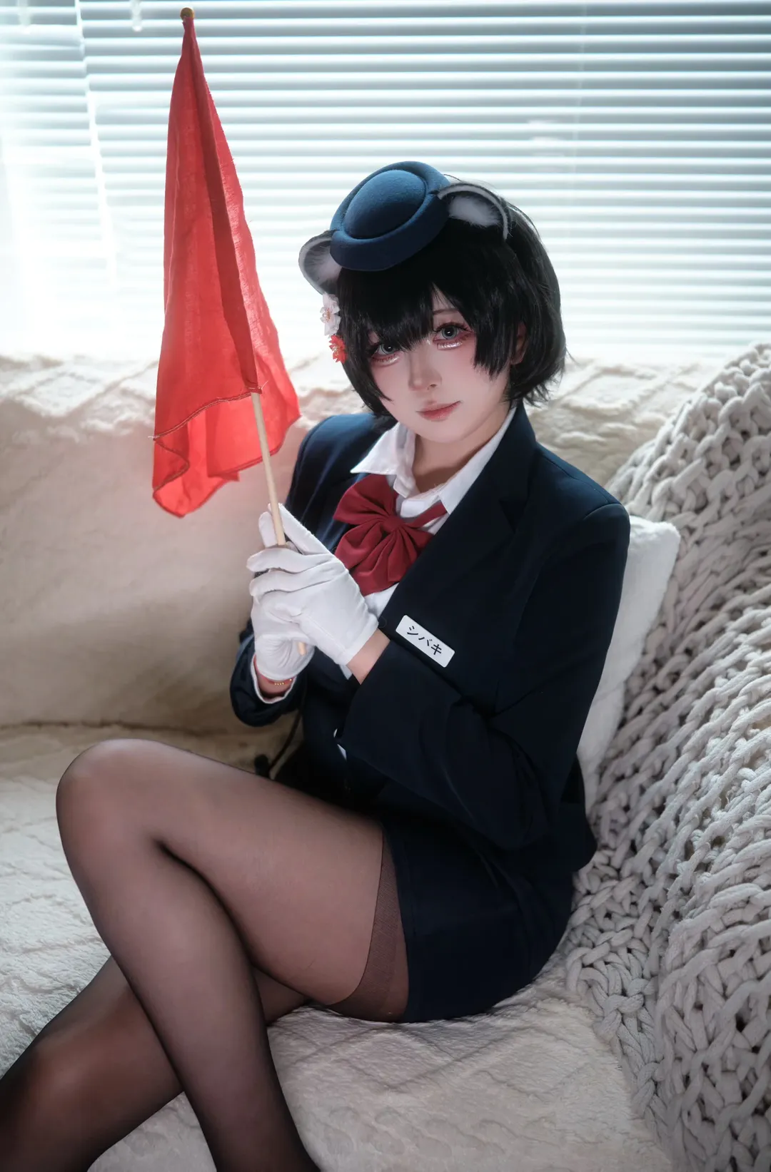 蔚蓝档案, 黑丝, cosplay摄影, 春日椿cos, 制服cos