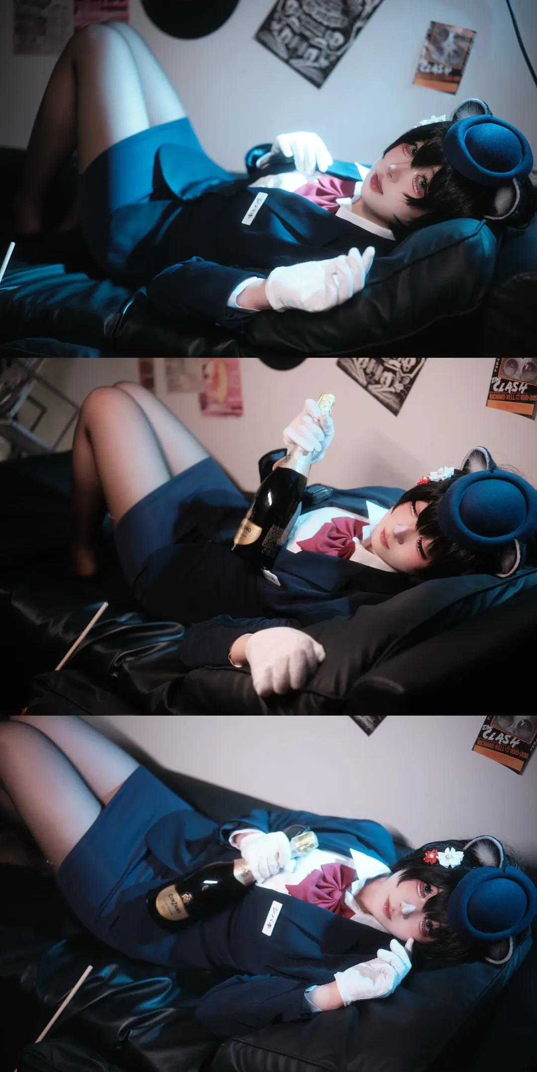 碧蓝档案, 二次元cosplay, 黑丝cos, 春日椿cos, 制服cos - 第1张