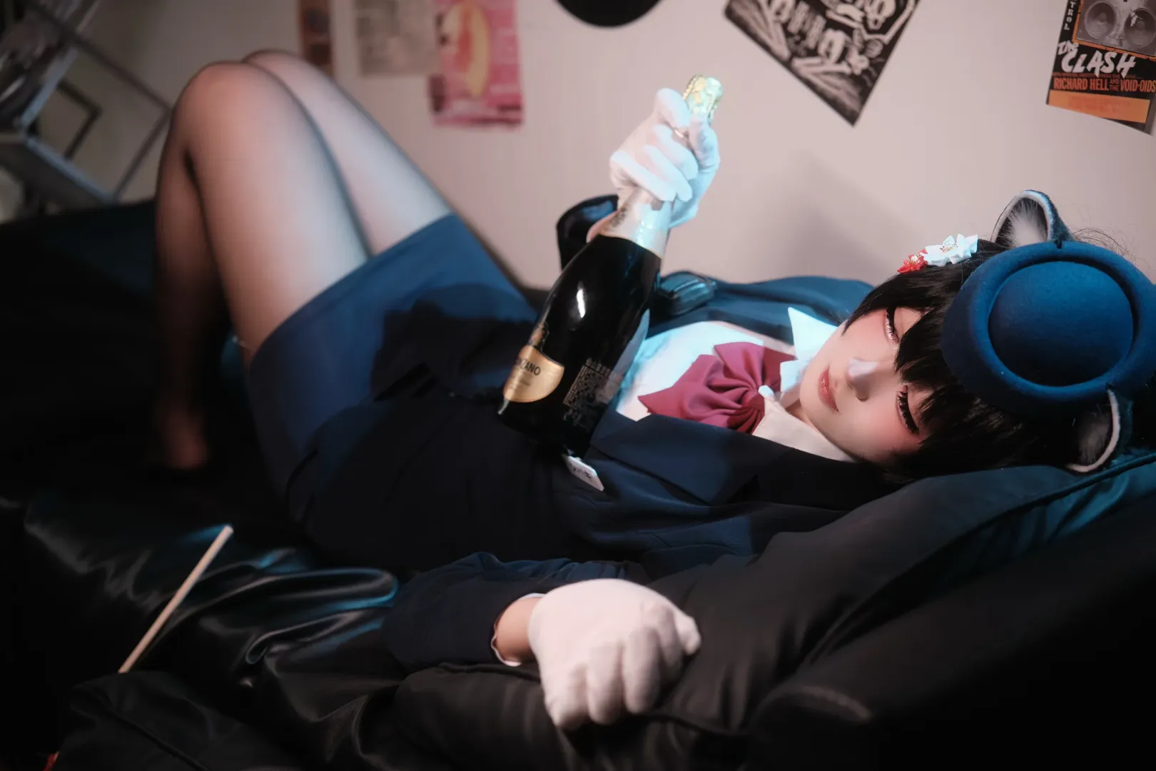碧蓝档案, 二次元cosplay, 黑丝cos, 春日椿cos, 制服cos - 第2张