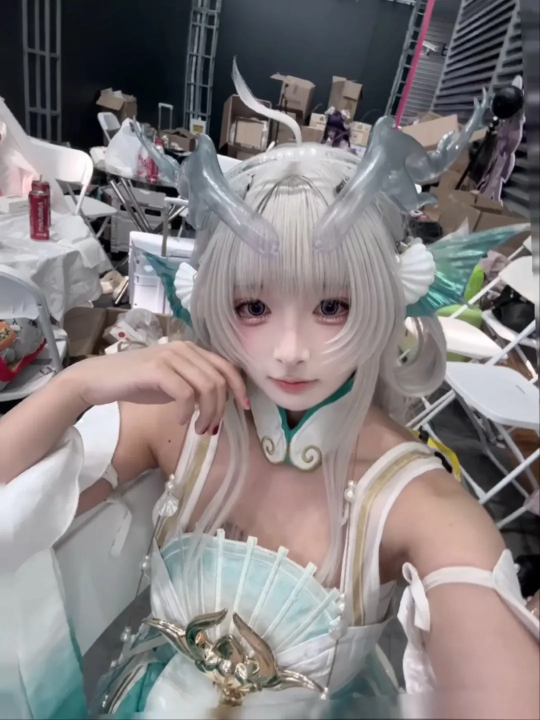 漫展返圖, 白毛cos, cosplay腮紅推薦, 仙氣造型妝面, 妝容教程