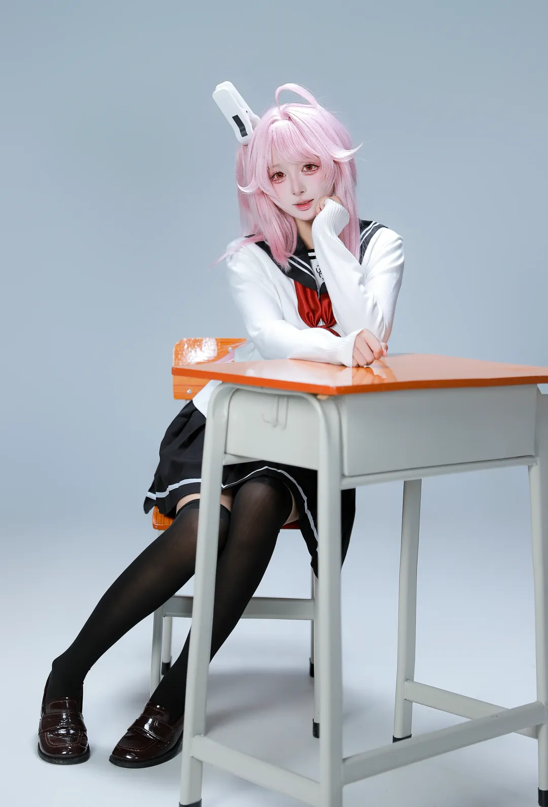 蔚藍檔案, 水手服, 黑絲, jk制服, 柚鳥夏cos - 第1張