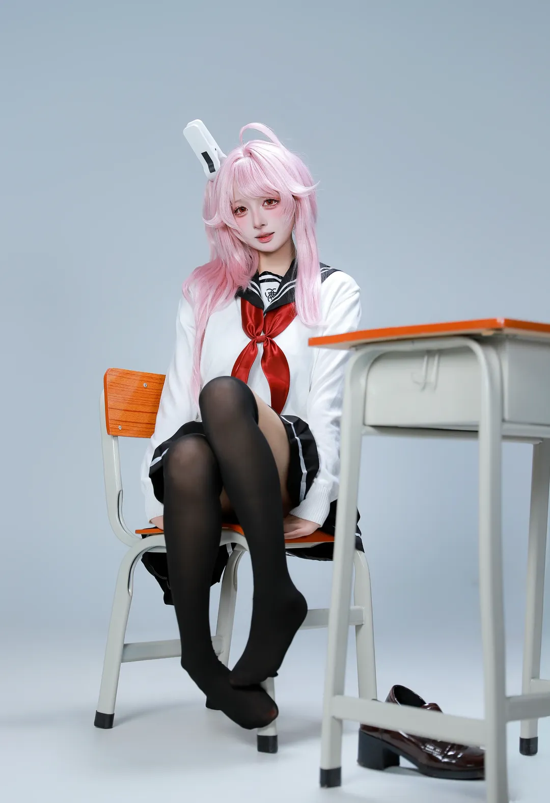 蔚藍檔案, 水手服, 黑絲, jk制服, 柚鳥夏cos - 第2張