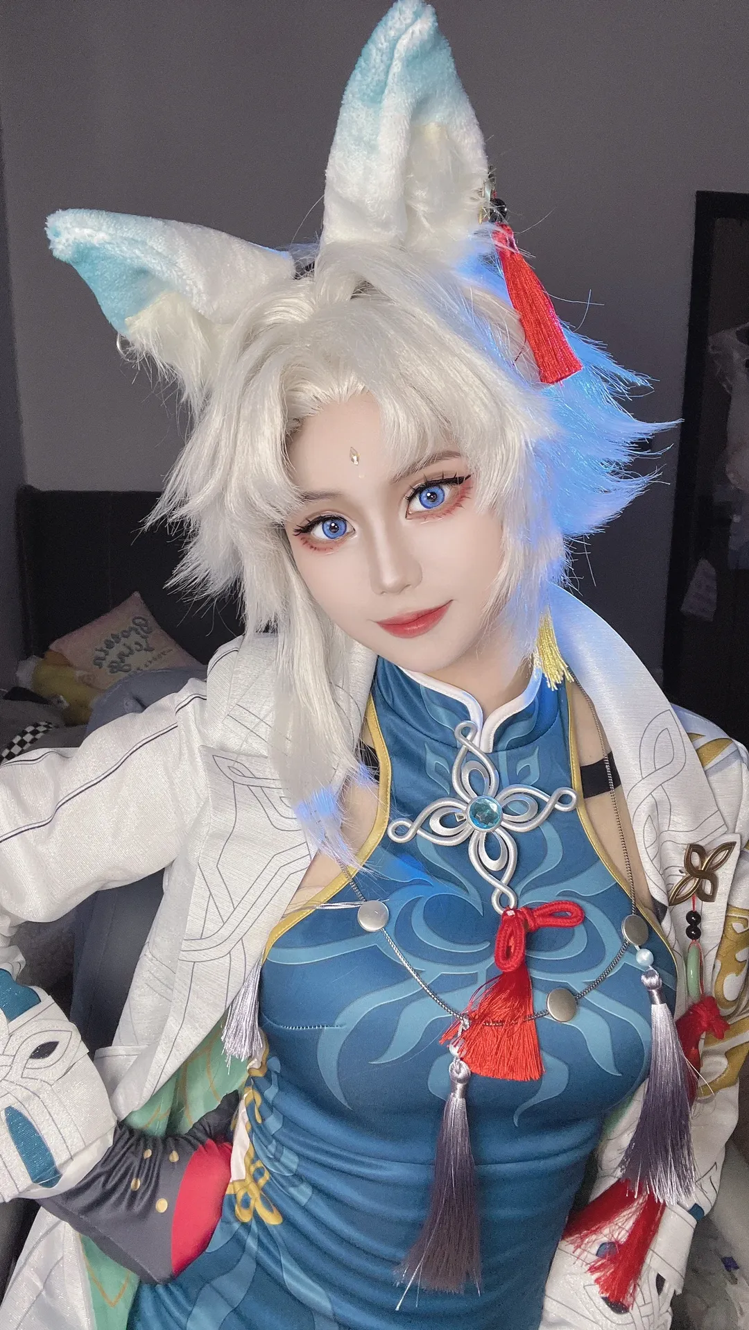 崩坏星穹铁道, 飞霄cos, cosplay摄影, 精灵蓝美瞳, 兽耳妆造 - 第2张