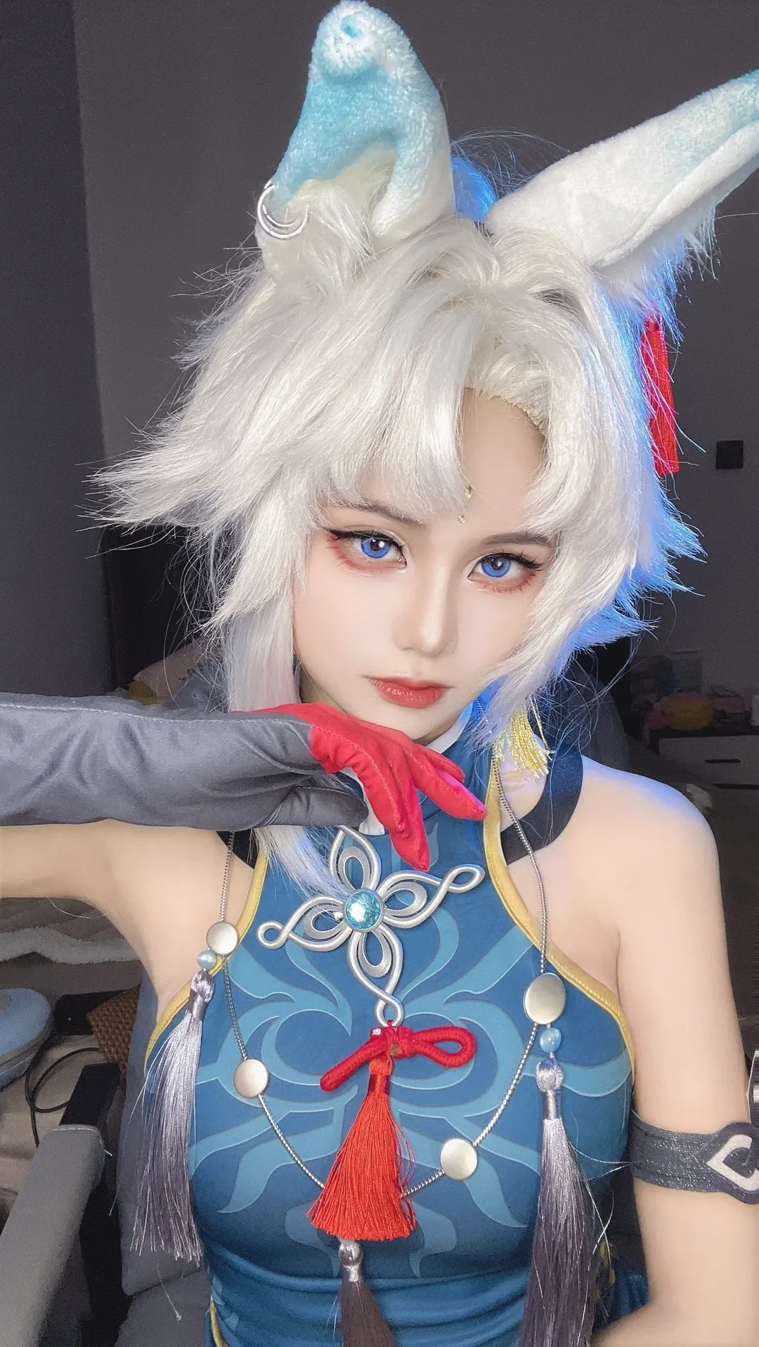 崩坏星穹铁道, 飞霄cos, cosplay摄影, 精灵蓝美瞳, 兽耳妆造 - 第3张