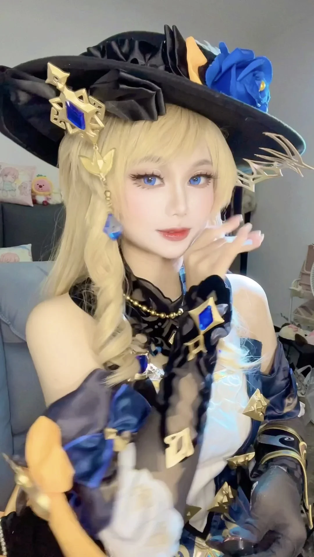 原神, 娜维娅cos, cos美瞳, cos妆容, 实况摄影 - 第2张
