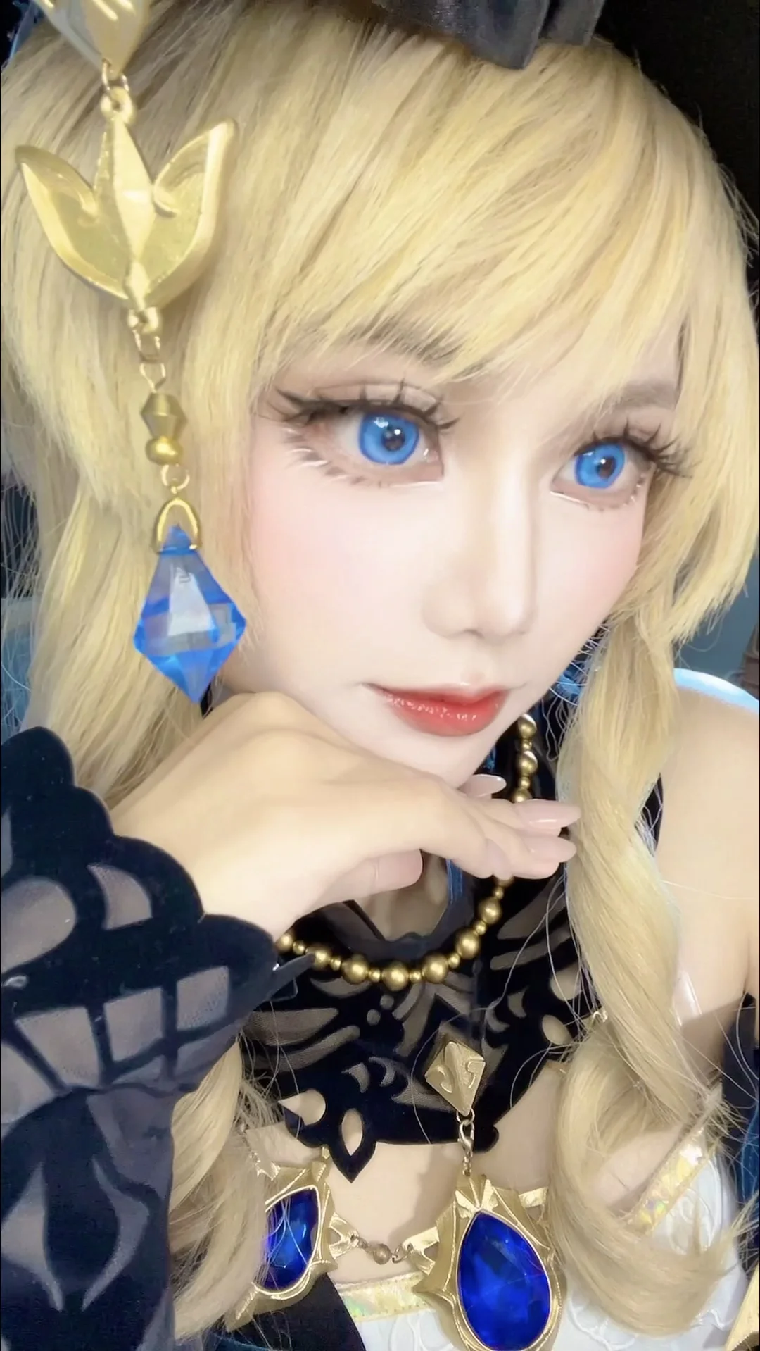 原神, 娜维娅cos, cos美瞳, cos妆容, 实况摄影 - 第3张