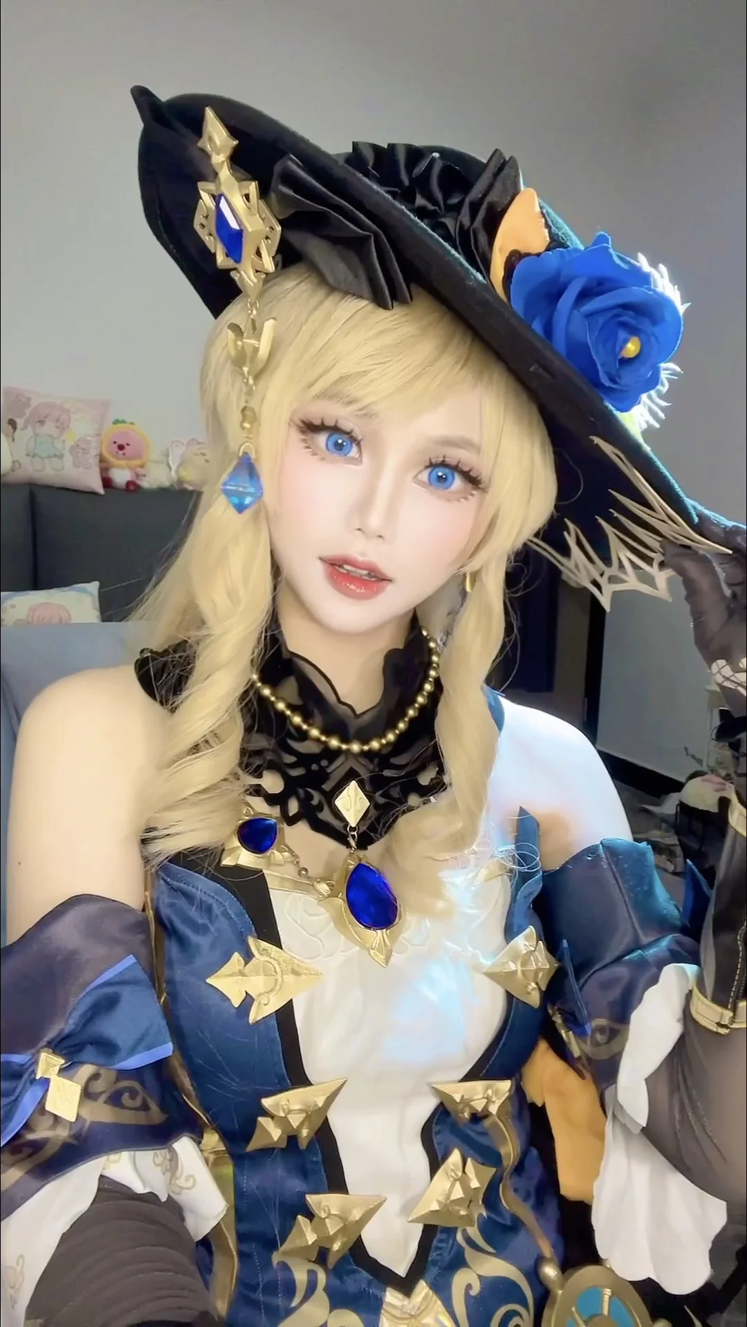 原神, 娜维娅cos, cos美瞳, cos妆容, 实况摄影 - 第5张