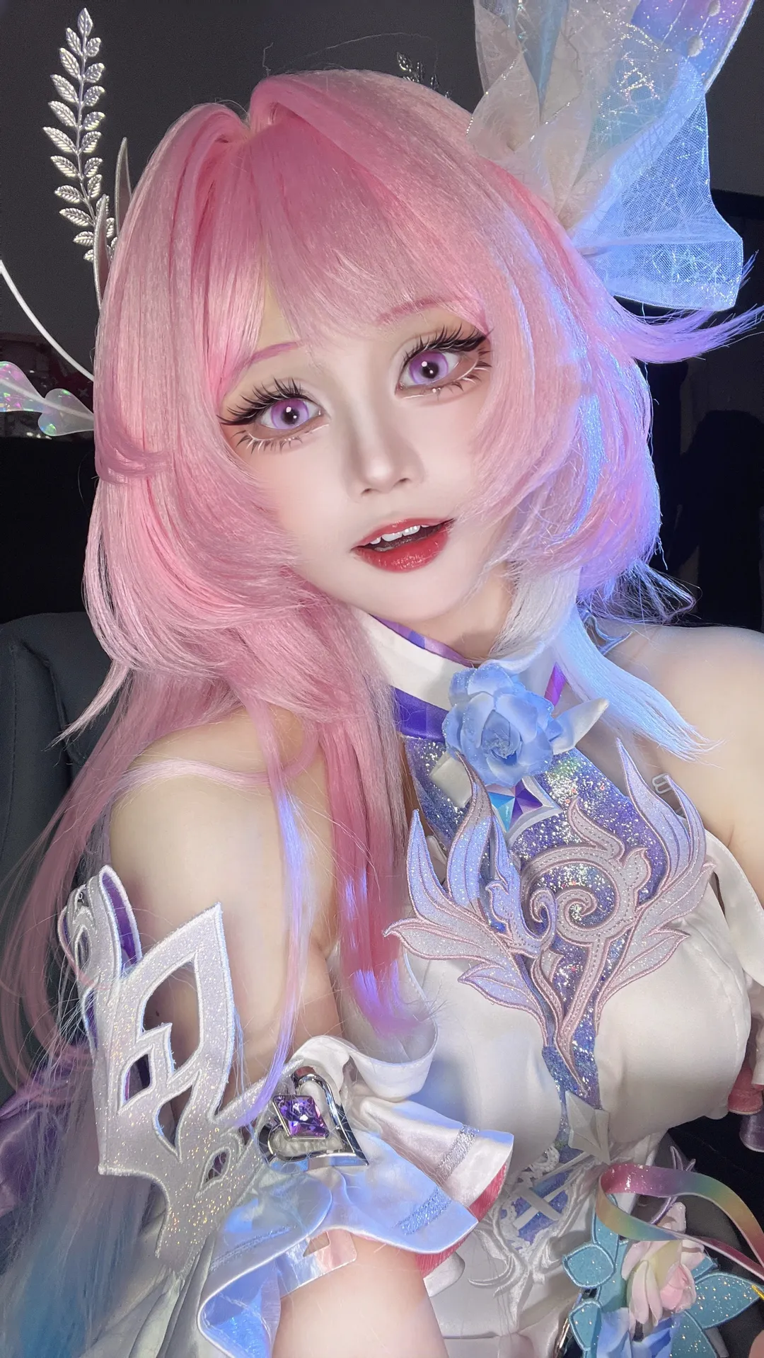 昔漣cos, 崩壞星穹鐵道, 二次元妝造, 粉色假髮, cosplay服裝 - 第1張
