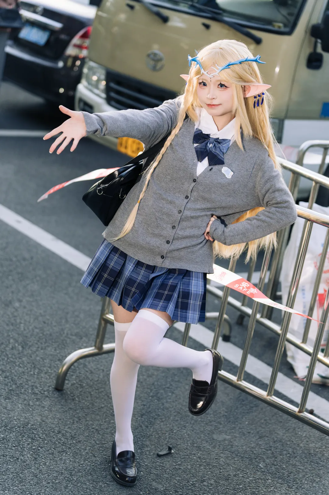 鸣潮, 卡提希娅cos, 漫展返图, JK制服, 白丝