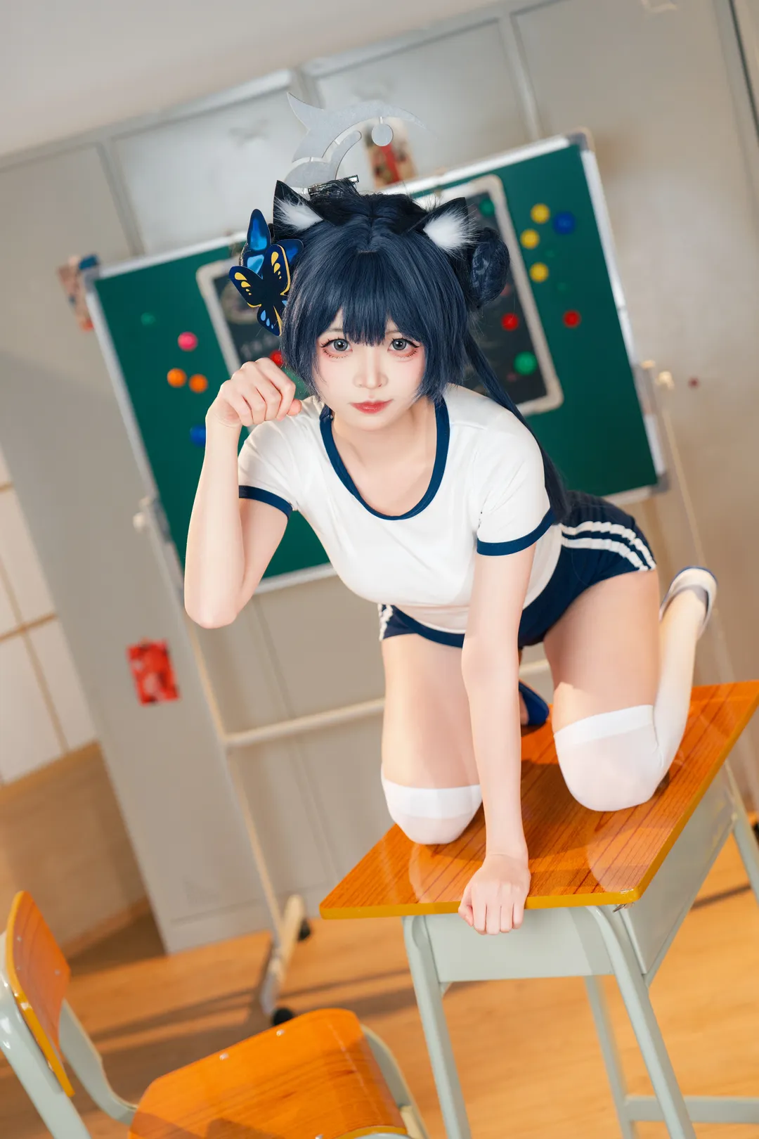 二次元摄影, 蔚蓝档案, 妃咲cos, 白丝, 体操服cosplay - 第8张