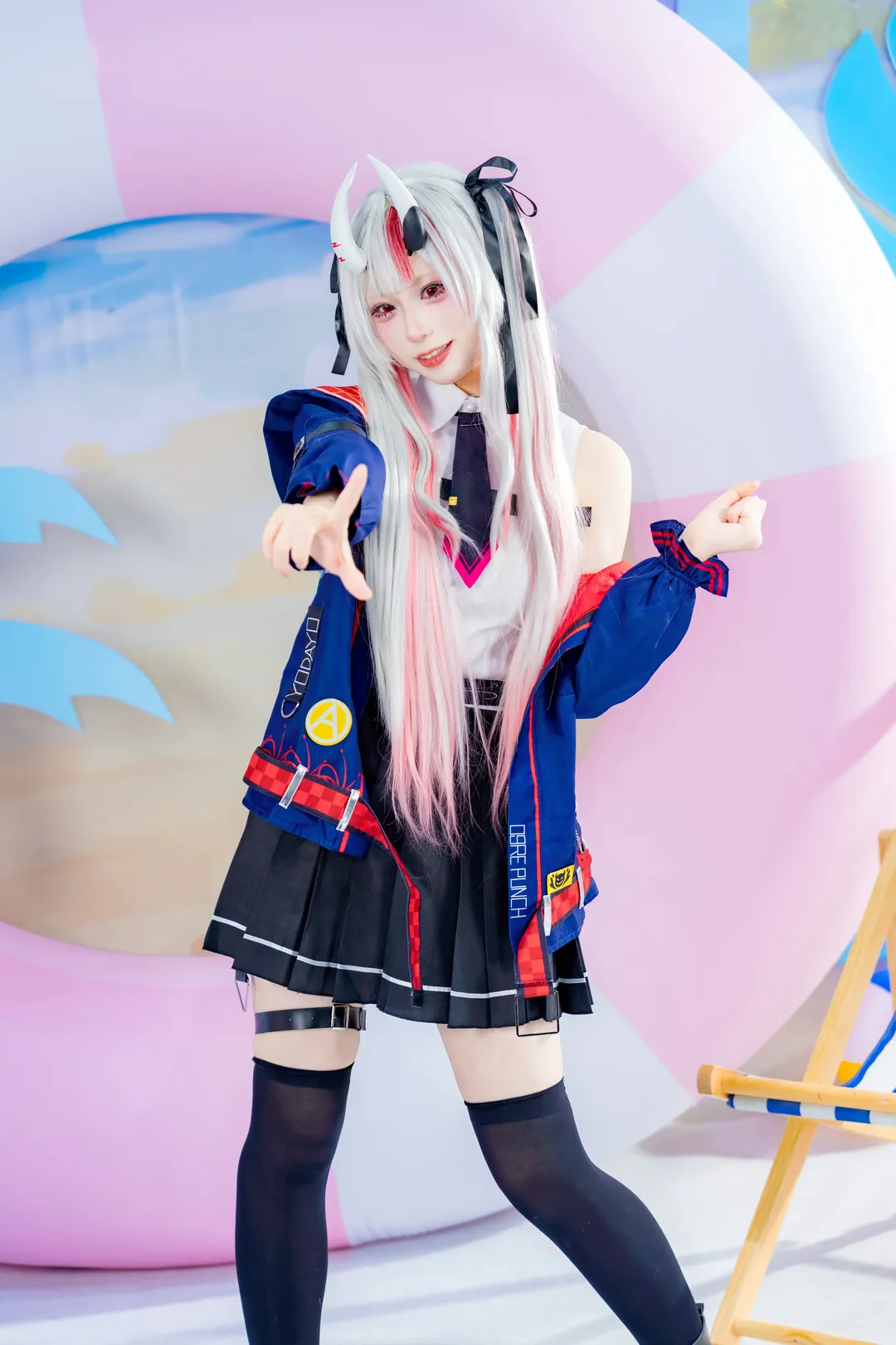 黒タイツ コーデ, 蛍火虫アニメカーニバル, ホロライブ, 百鬼あやめ コスプレ, VTuber - 1枚目