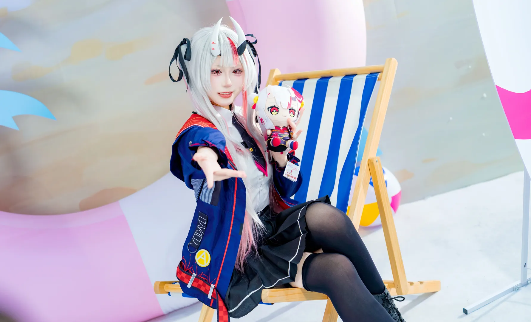 黒タイツ コーデ, 蛍火虫アニメカーニバル, ホロライブ, 百鬼あやめ コスプレ, VTuber - 6枚目