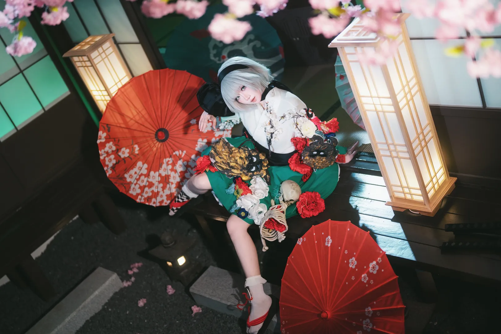 东方Project, 魂魄妖梦cos, 和风cosplay, 白丝cos, 摄影场记 - 第4张