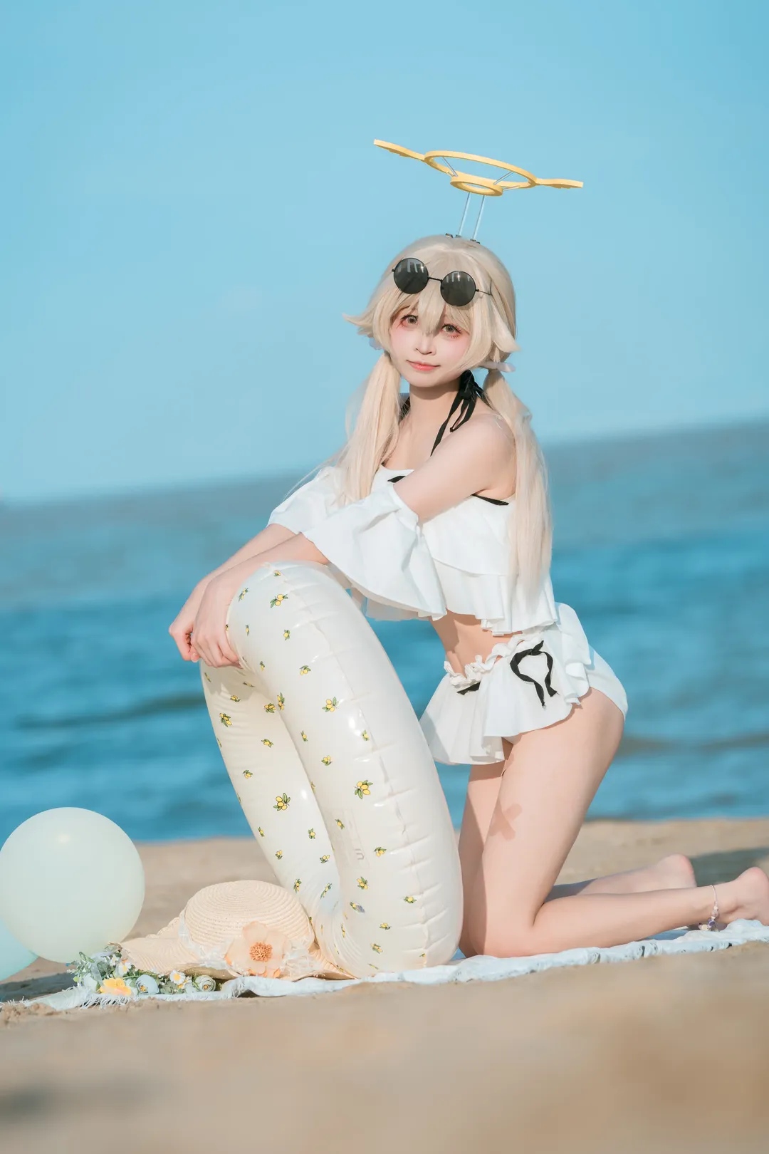 蔚蓝档案, 泳装摄影, 海边写真, cosplay分享, 日富美cos - 第2张