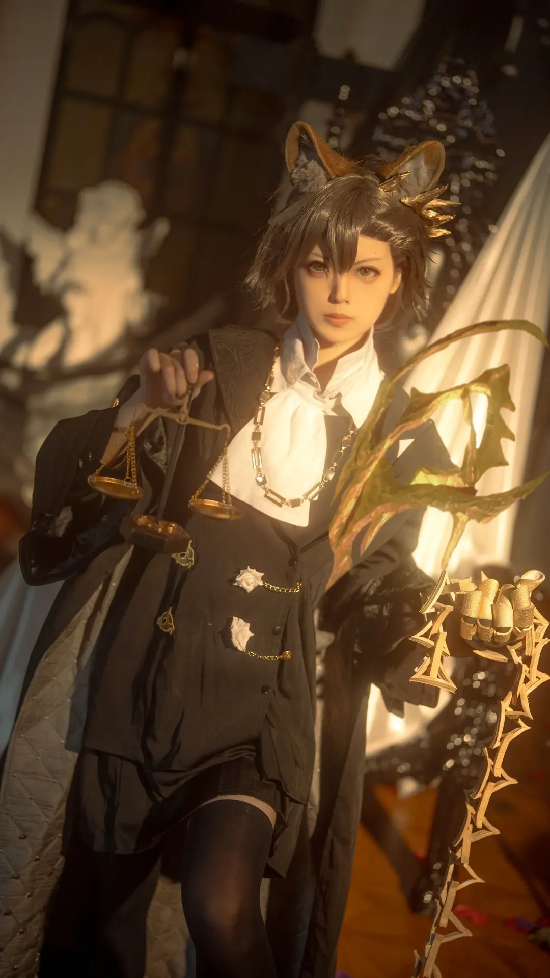 哥特风, 明日方舟, 黑丝, 斥罪cos, 斥罪cosplay