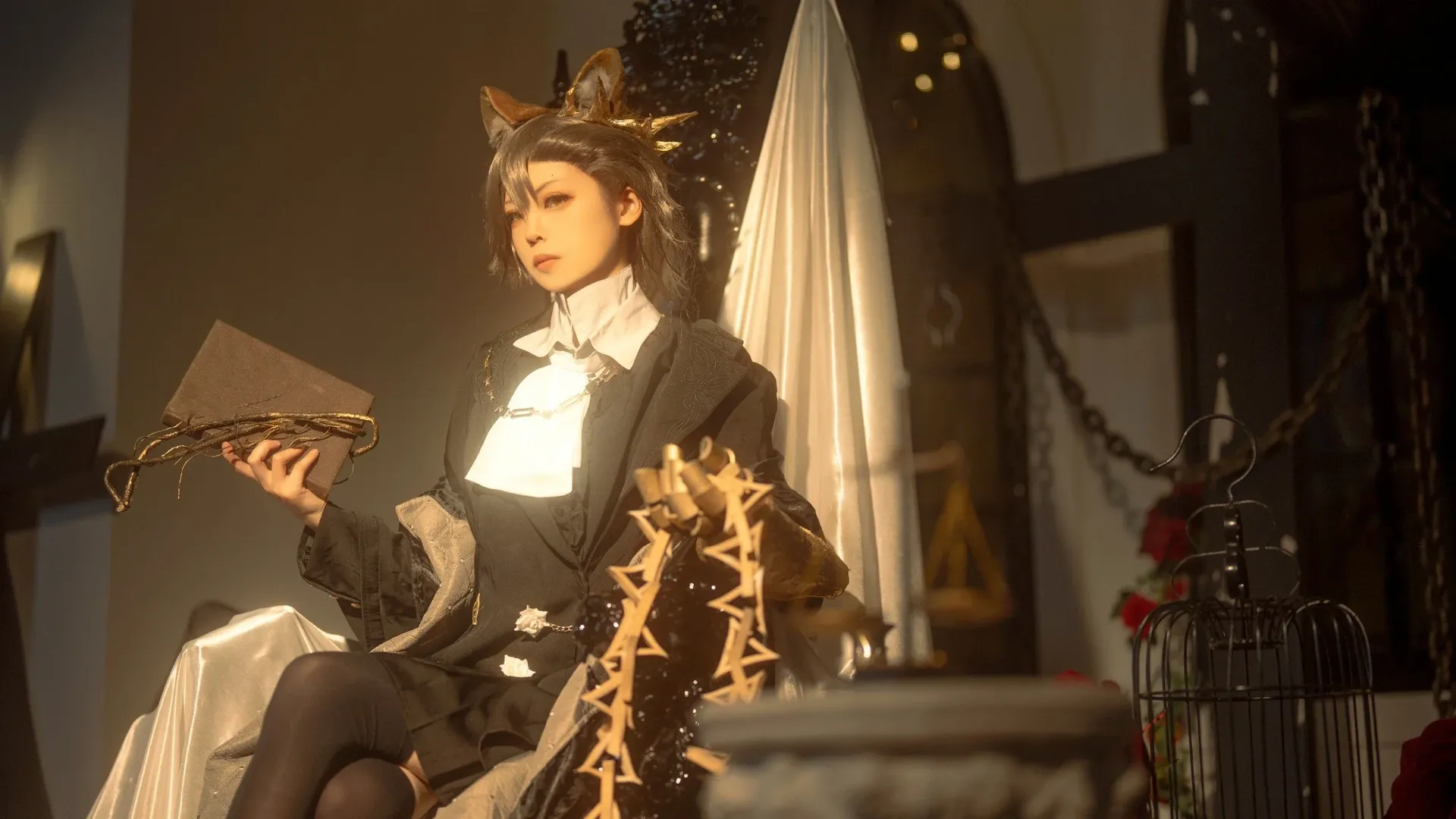 哥特风, 明日方舟, 黑丝, 斥罪cos, 斥罪cosplay - 第3张