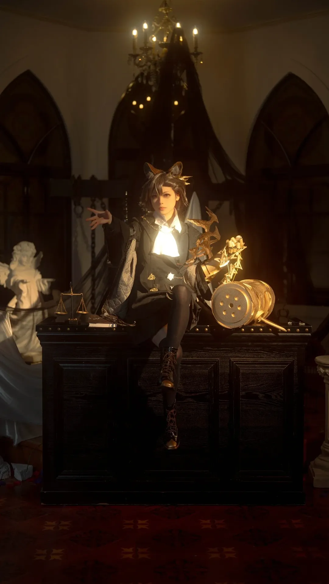 哥特风, 明日方舟, 黑丝, 斥罪cos, 斥罪cosplay - 第4张