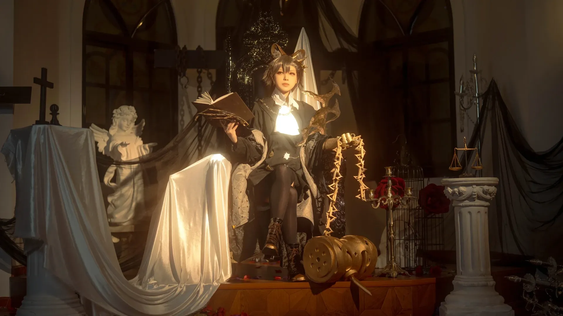哥特风, 明日方舟, 黑丝, 斥罪cos, 斥罪cosplay - 第5张