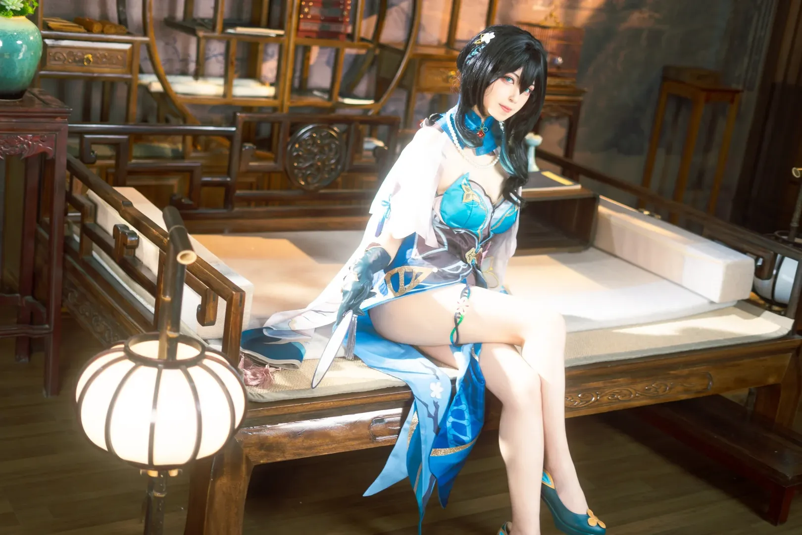 崩坏星穹铁道, 阮梅cos, 国风cosplay, 实景棚摄影, 阮梅声里寻江南 - 第1张