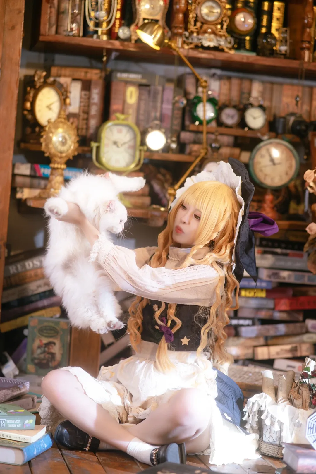 东方project, 雾雨魔理沙cos, 二次元cosplay, 白丝, 复古摄影 - 第2张