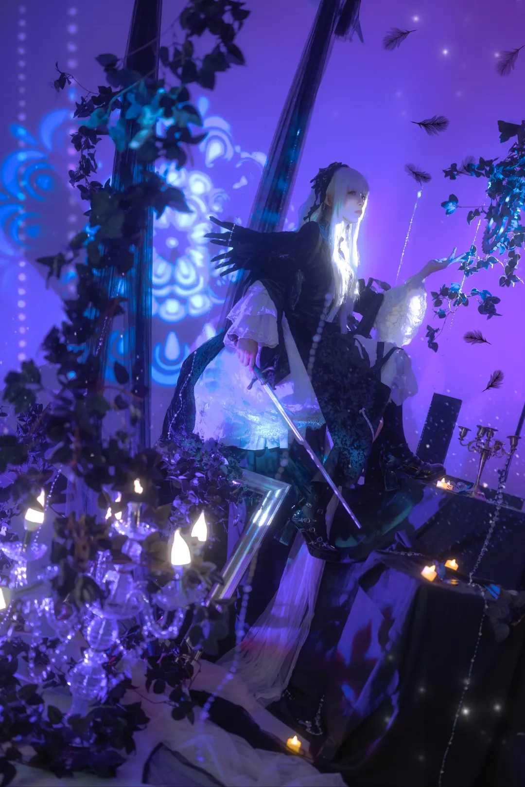 cosplay摄影, 蔷薇少女, 暗黑哥特风, 水银灯cos, 过膝袜cos - 第1张