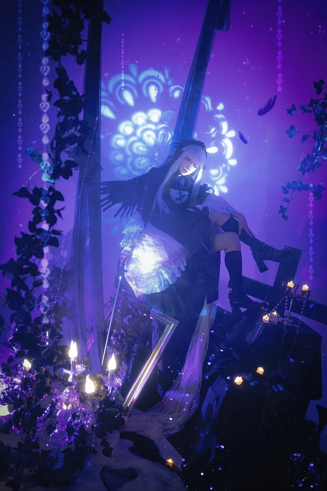 cosplay摄影, 蔷薇少女, 暗黑哥特风, 水银灯cos, 过膝袜cos - 第4张